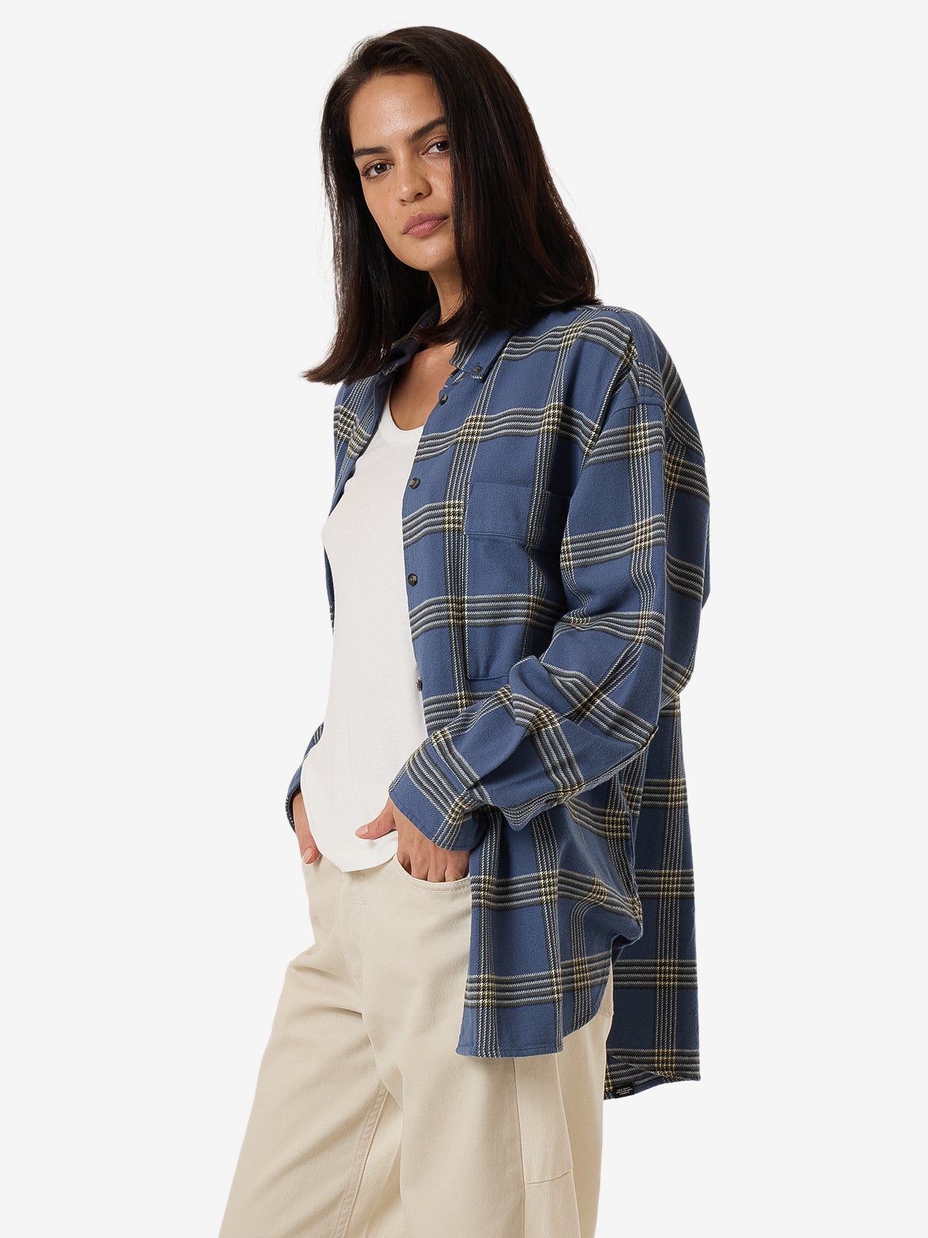 Heavy Times Flannel Shirt - Light Petrol 4