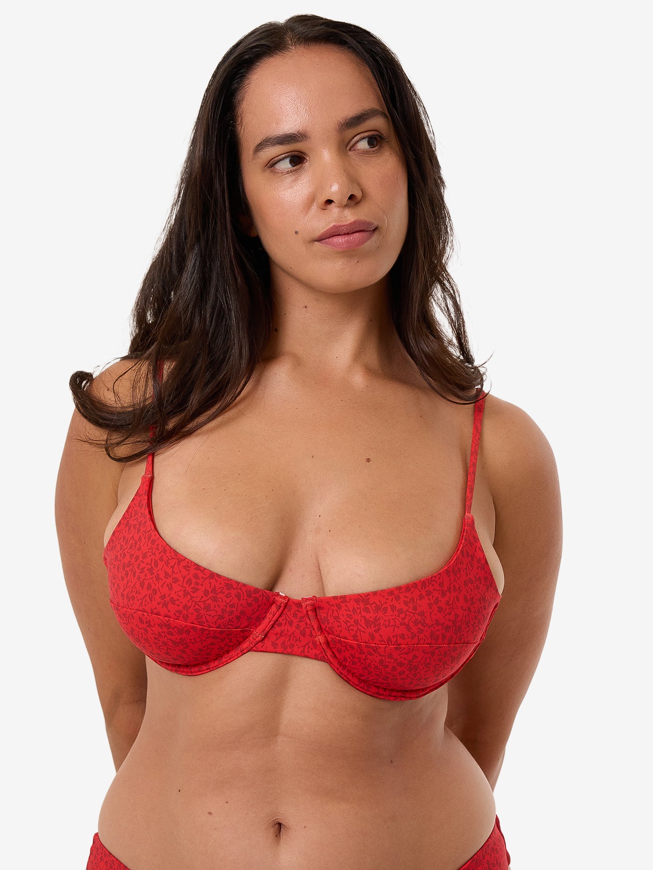 Zinnia Underwire Bikini Top - Flame Red