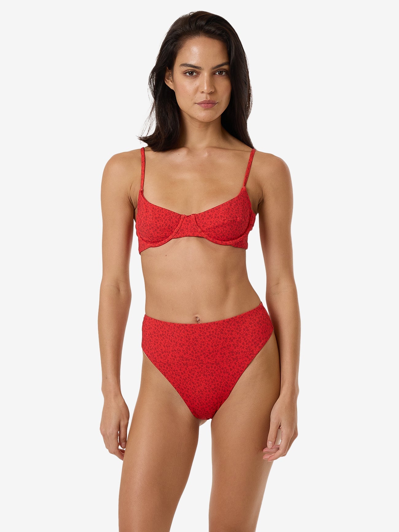 Zinnia Underwire Bikini Top - Flame Red 4