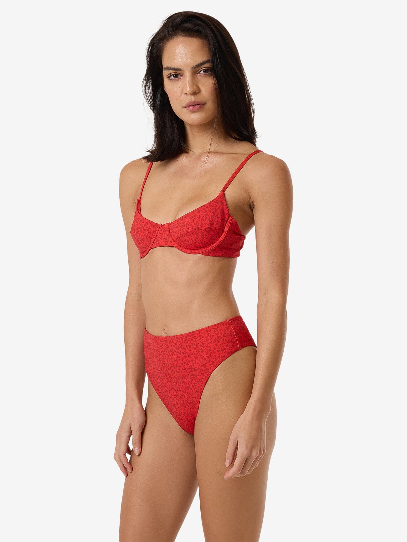 Zinnia Underwire Bikini Top - Flame Red 4