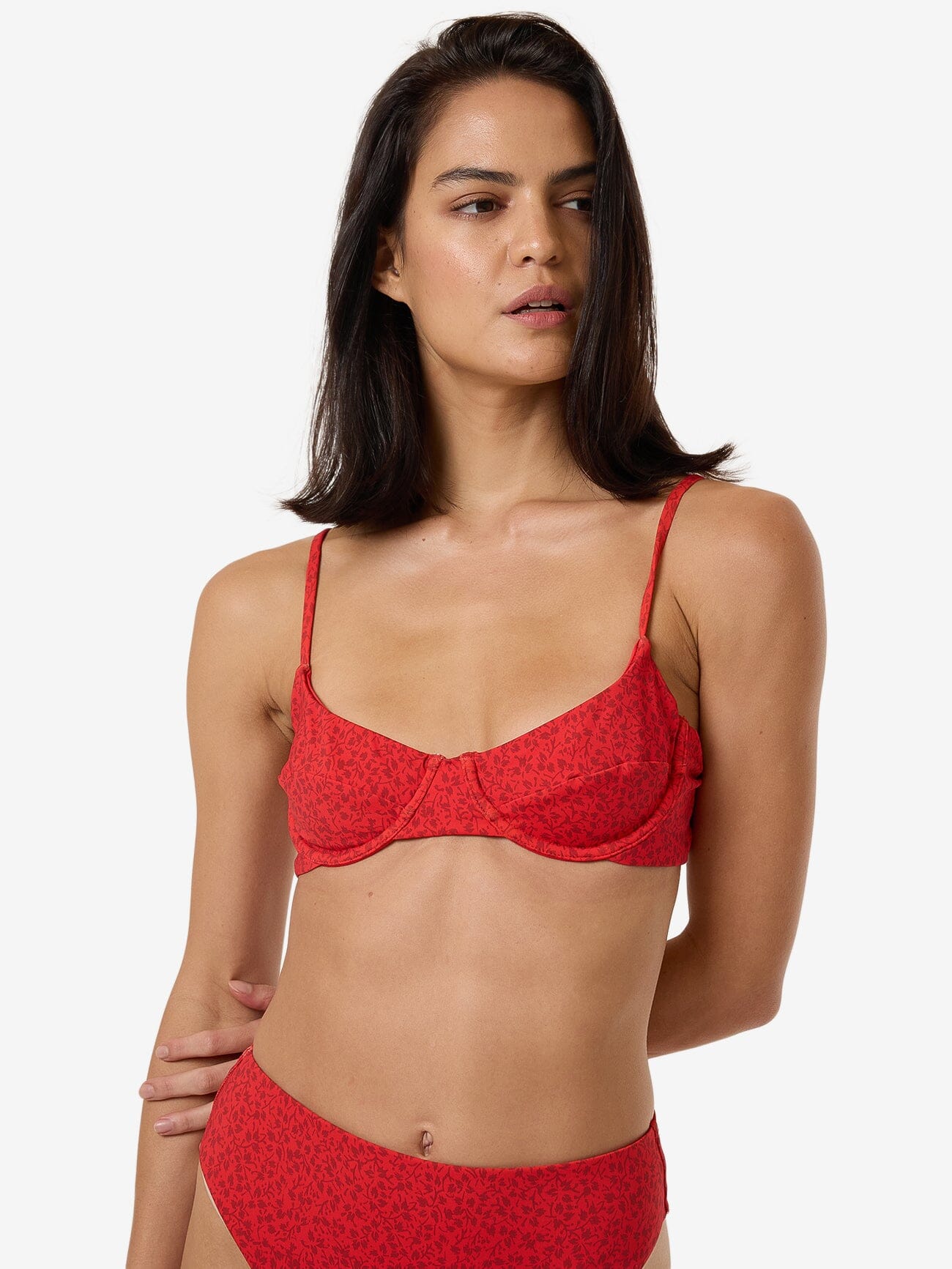 Zinnia Underwire Bikini Top - Flame Red 4