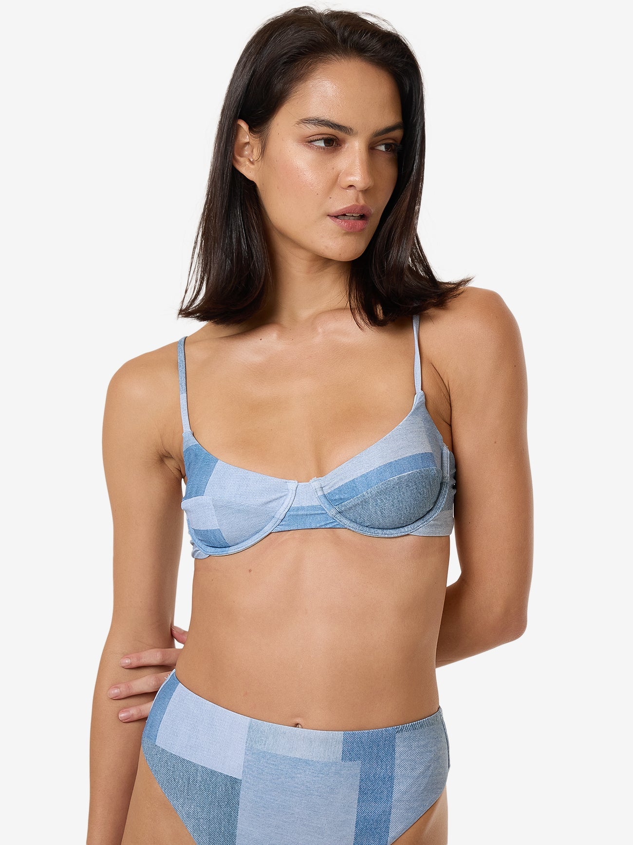 Shades Of Indigo Underwire Bikini Top - Blue 4