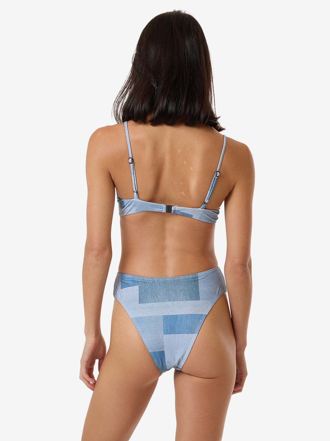 Shades Of Indigo 90S High Cut Bikini Bottom - Blue 4