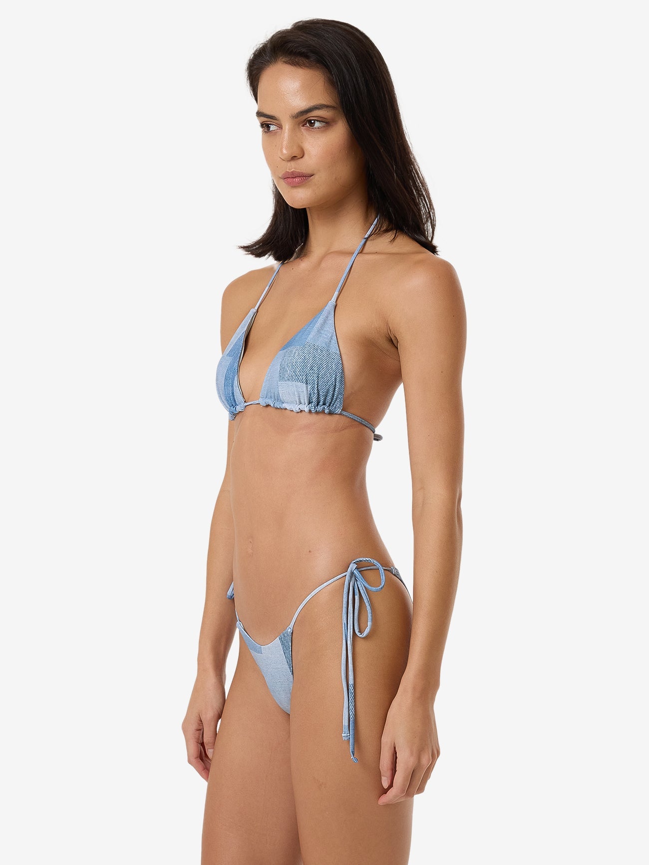 Shades Of Indigo Micro String Bikini Bottom - Blue 4