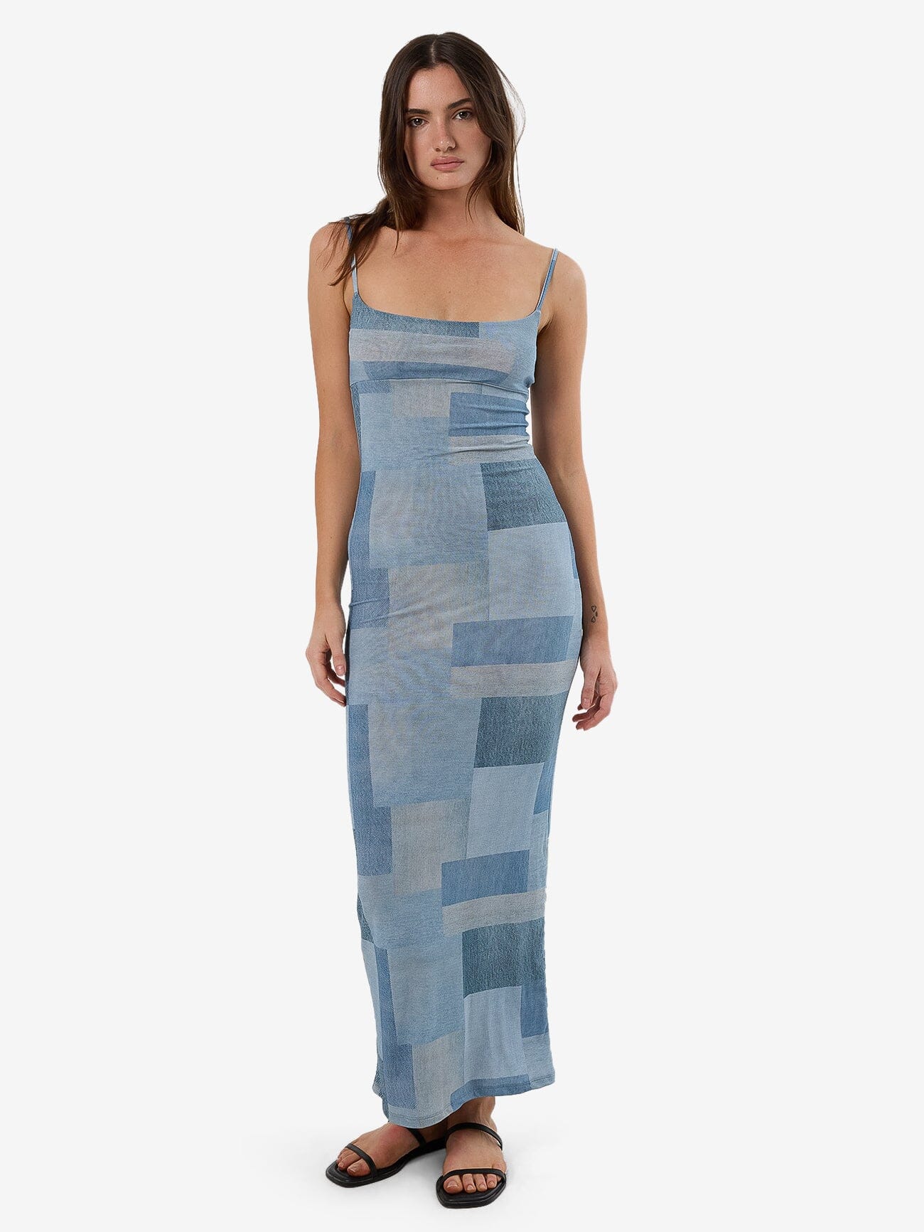 Shades Of Indigo Mesh Dress - Blue