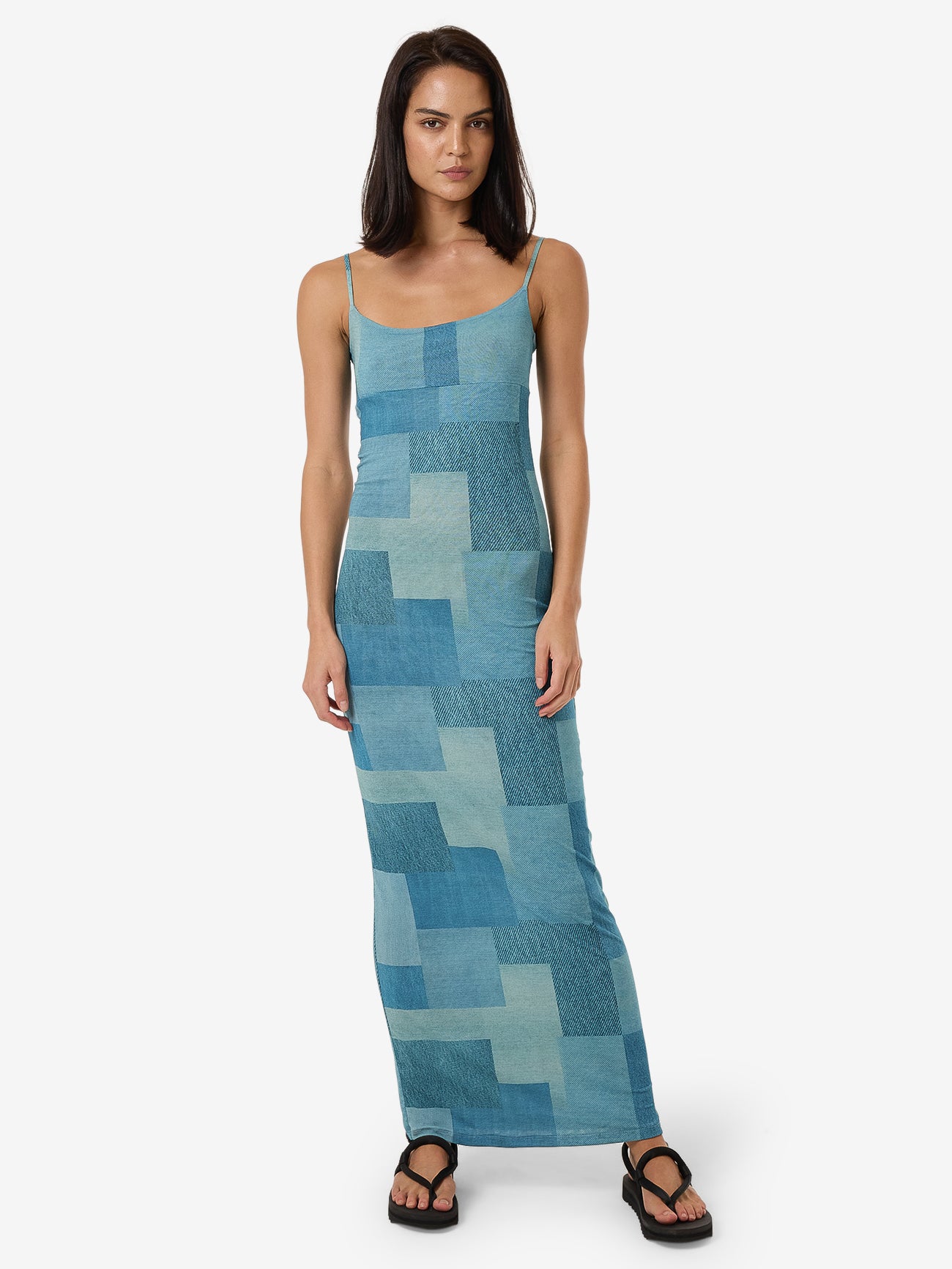 Shades Of Indigo Mesh Dress - Blue 4