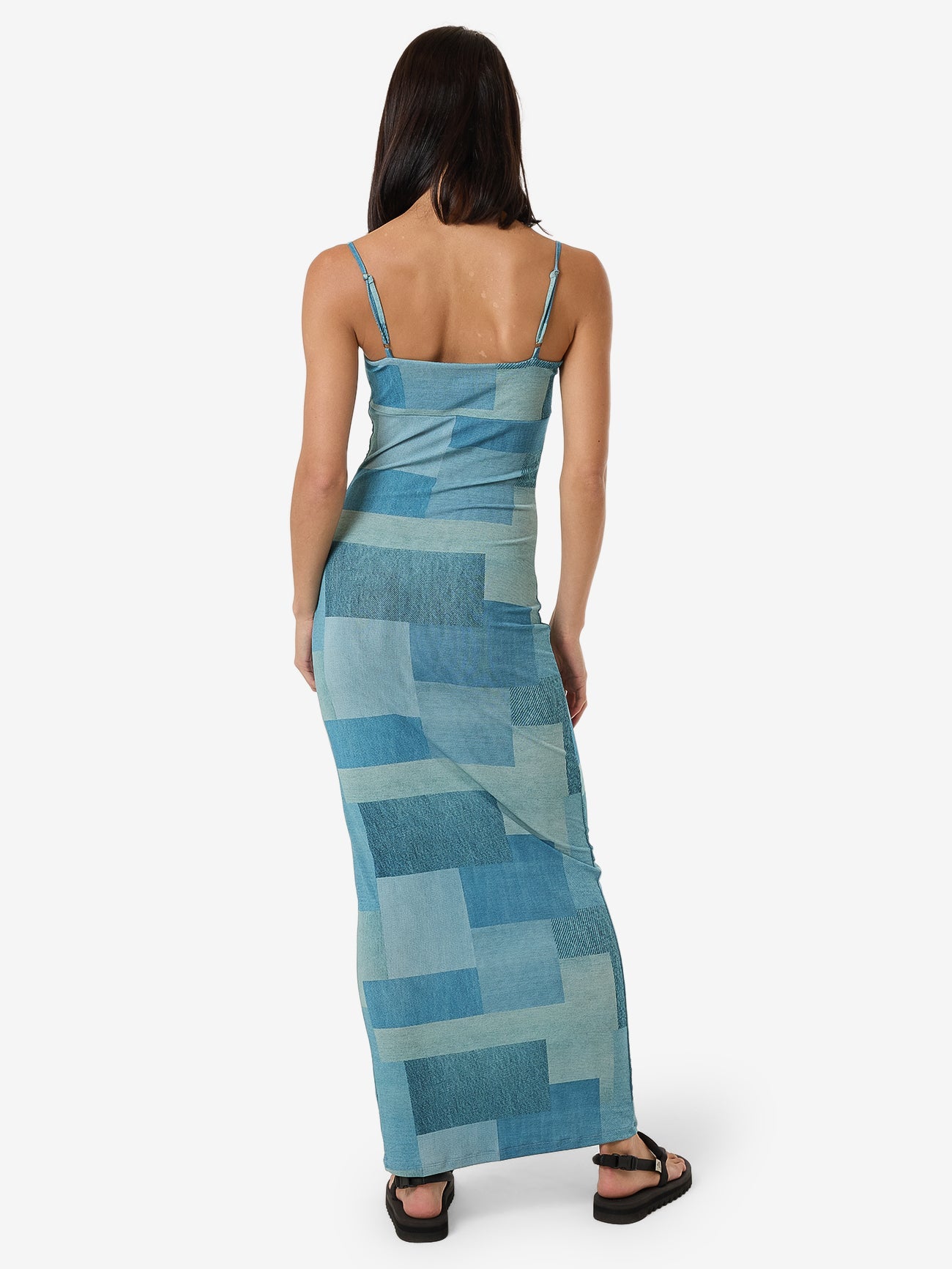 Shades Of Indigo Mesh Dress - Blue 4