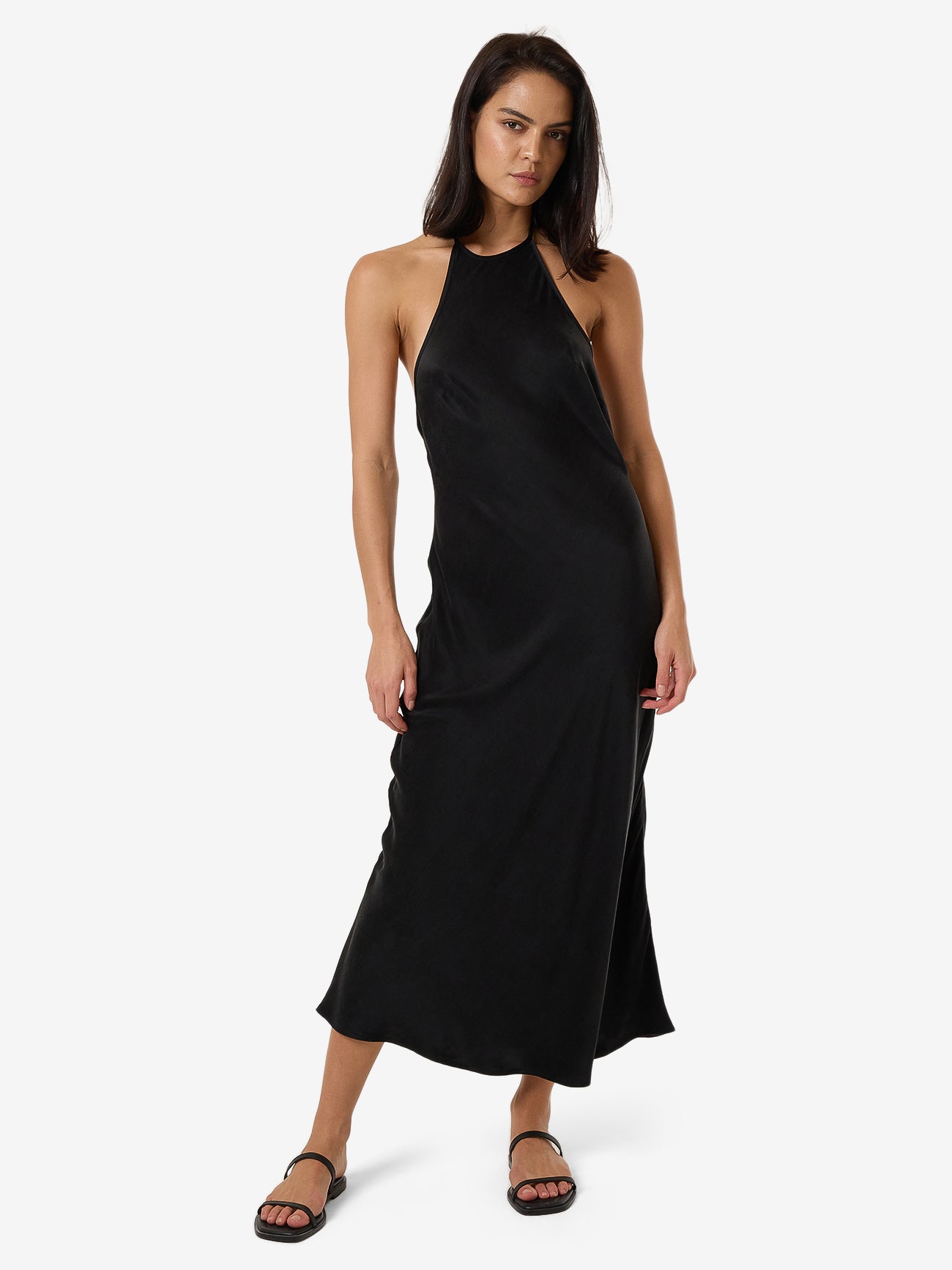 Jett Halter Bias Dress - Black 4