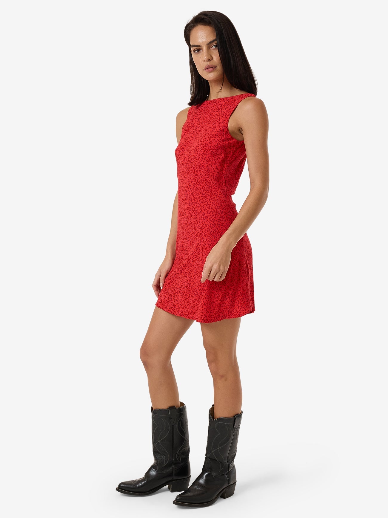 Zinnia Xavier Bias Mini Dress - Flame Red 4