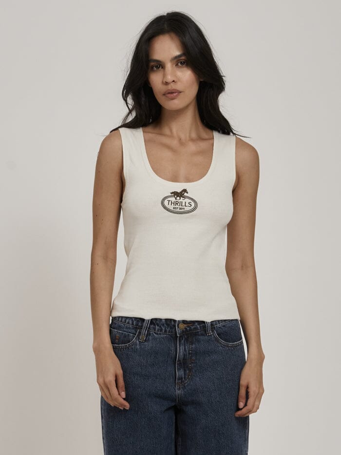 Chariot Oval Singlet - Heritage White