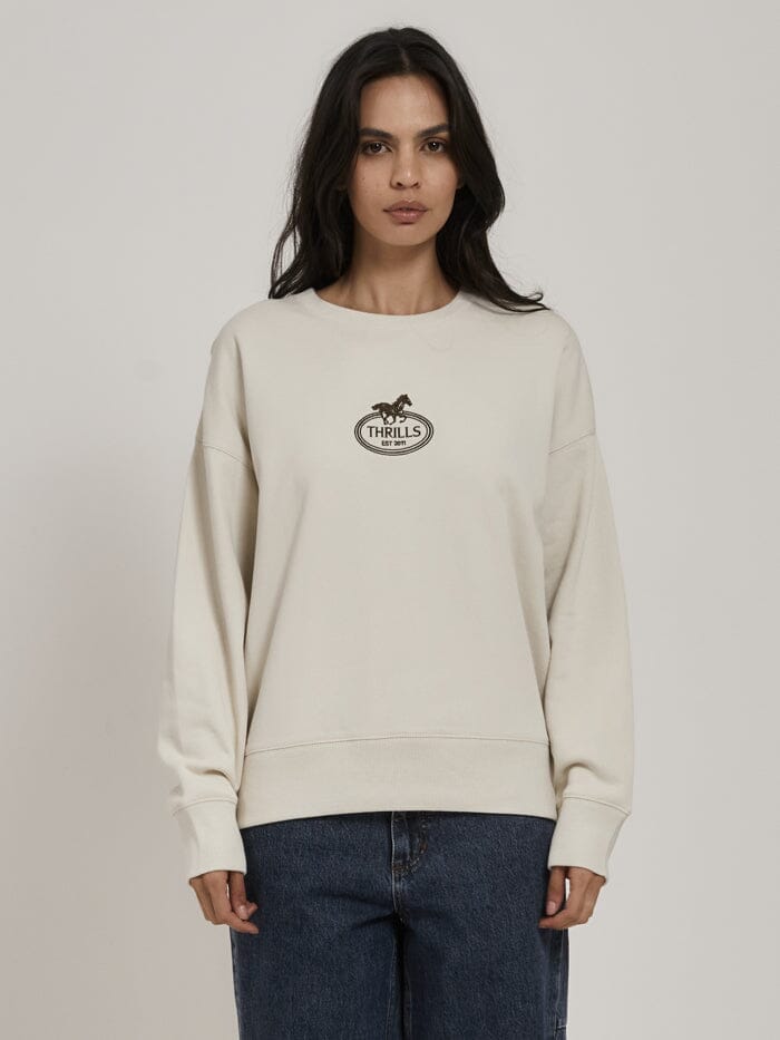 Chariot Oval Slouch Crew - Heritage White