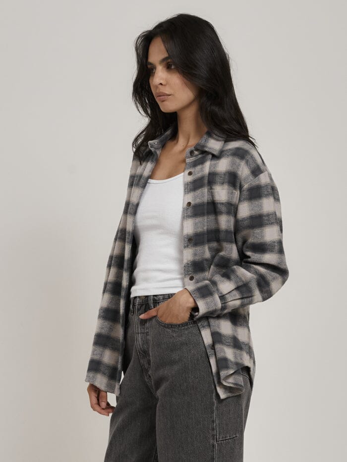 Womens Barrio Flannel Shirt - Petrol