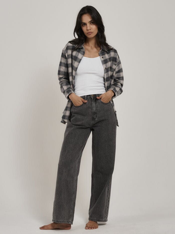 Womens Barrio Flannel Shirt - Petrol