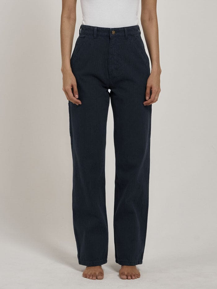 Dell Stripe Carpenter Pant - Petrol