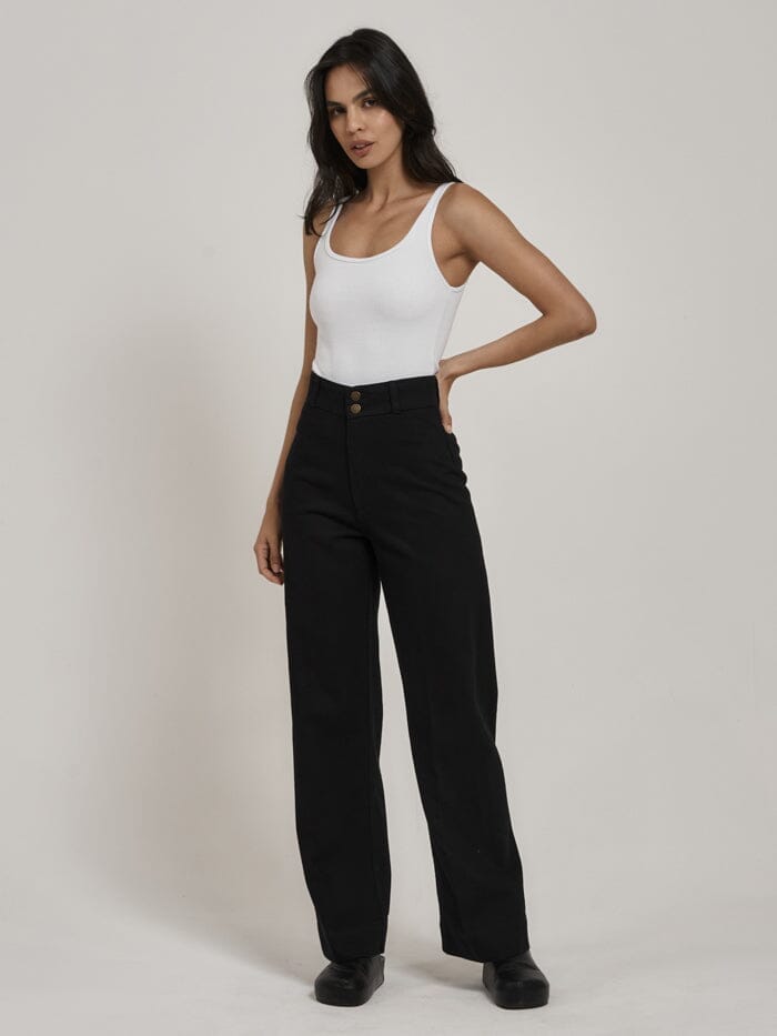 Belle Full Length Chino - Black