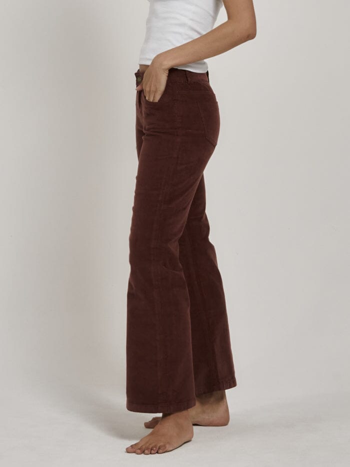 Alyssa Cord Pant - Ruby Wine