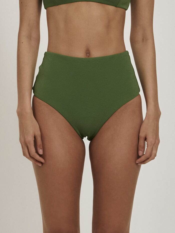 Adira High Waist Bikini Bottom - Kiwi Green