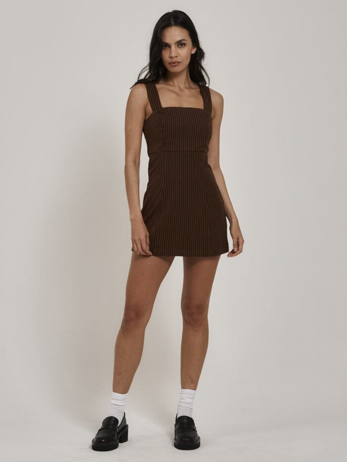 princess polly baby blue dress Women's Brown Dresses main image 1