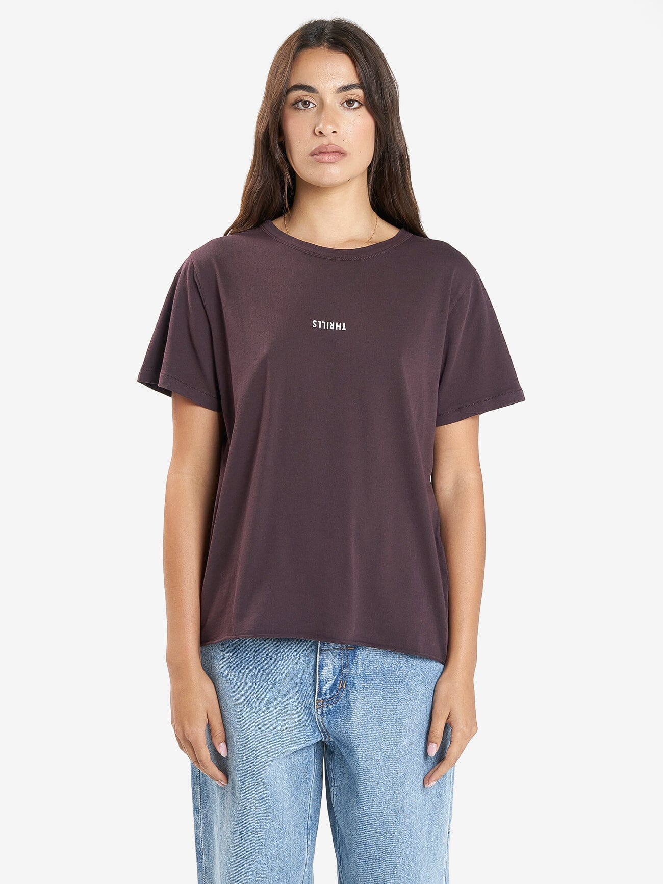 Minimal Thrills Relaxed Tee - Deep Plum 4