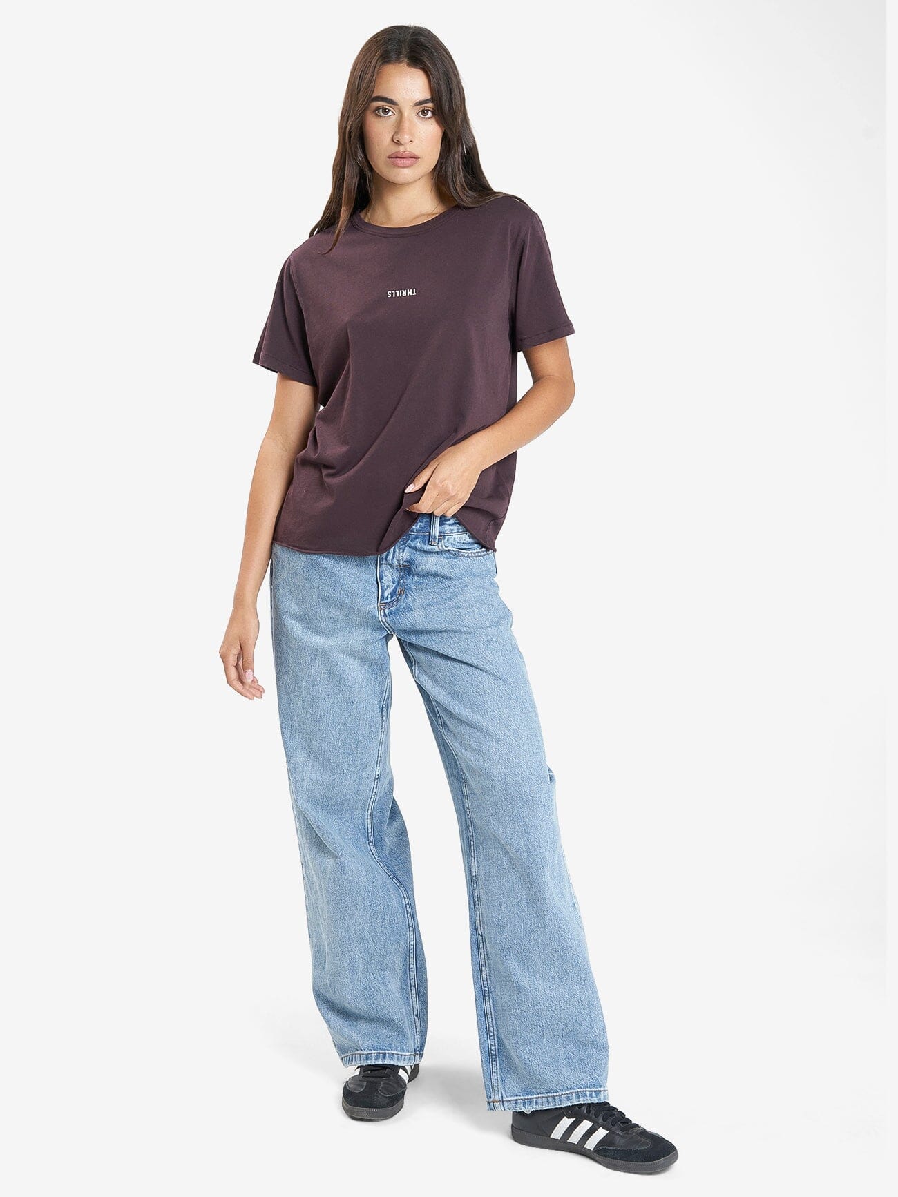 Minimal Thrills Relaxed Tee - Deep Plum 4