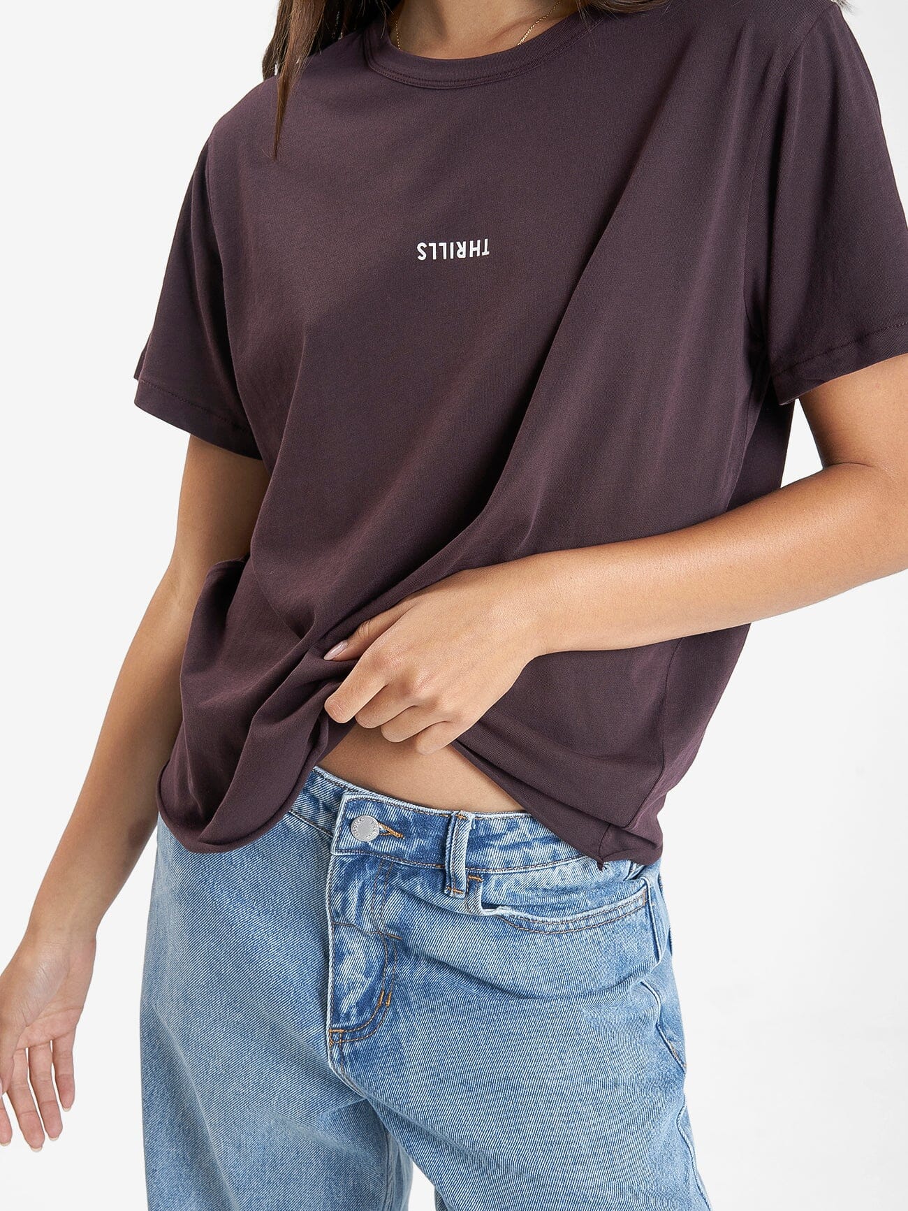 Minimal Thrills Relaxed Tee - Deep Plum 4