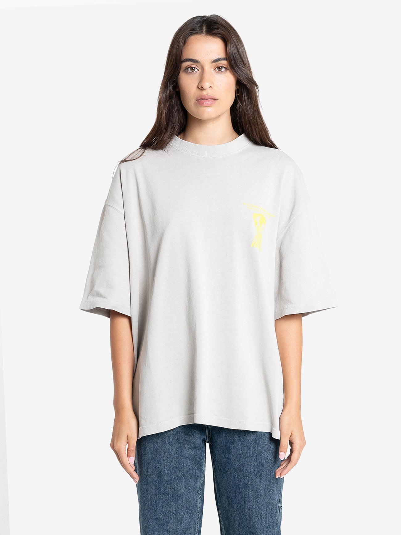 Earths Services Oversized Tee - Oyster Grey 4