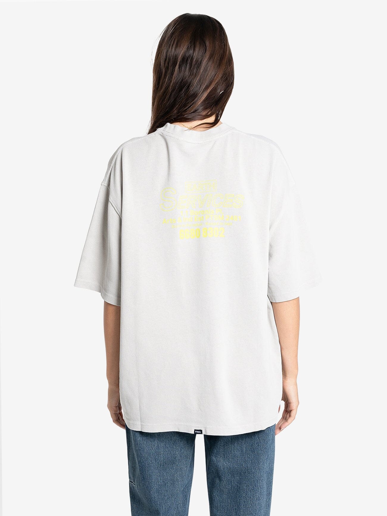 Earths Services Oversized Tee - Oyster Grey 4