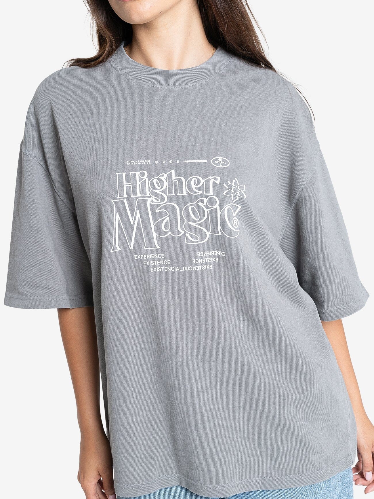 Experience Magic Oversized Tee - Washed Grey 4