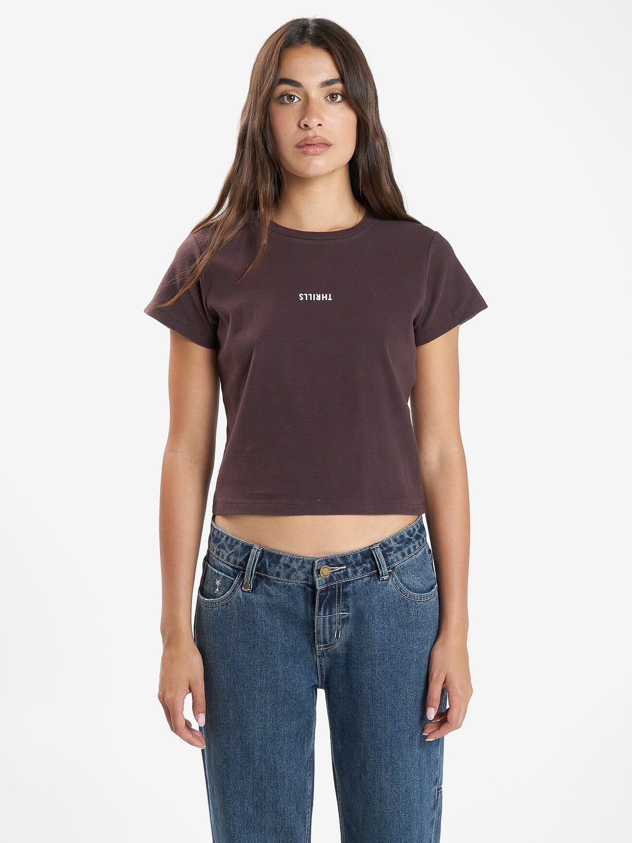 Minimal Thrills Mini Tee - Deep Plum 4