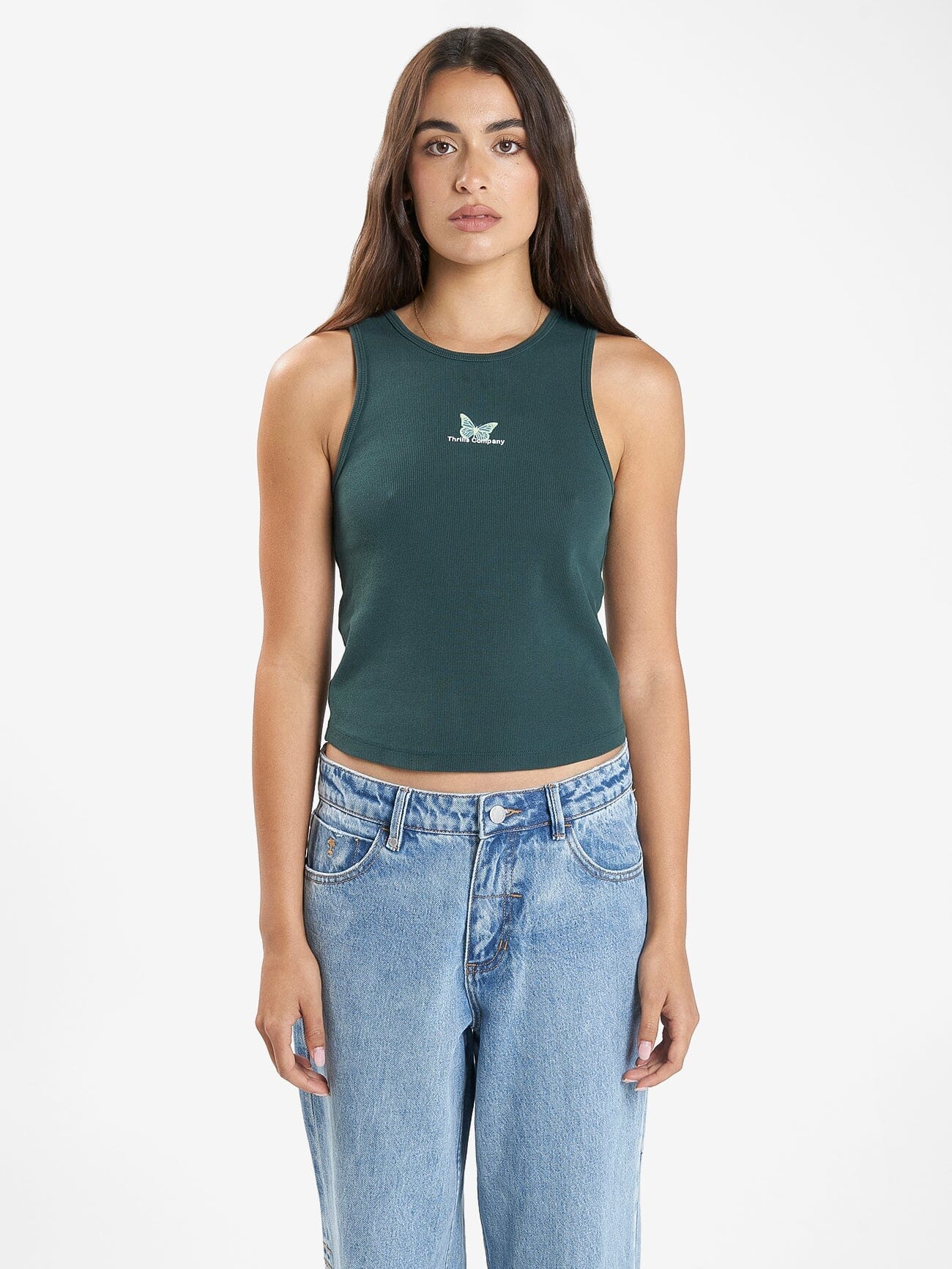 Energy is Precious Curve Tank - Dark Jade 4