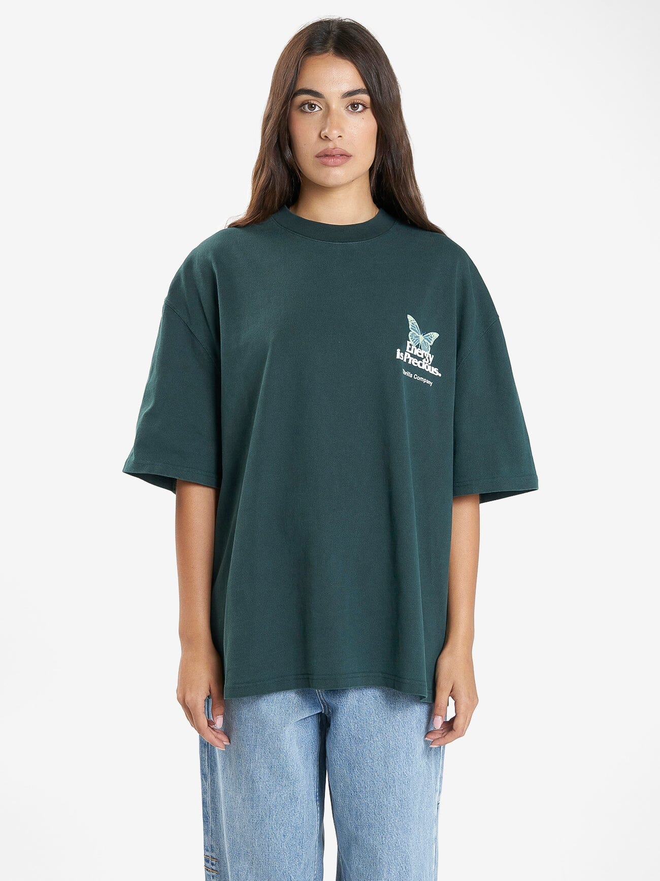 Energy is Precious Oversized Tee - Dark Jade 4