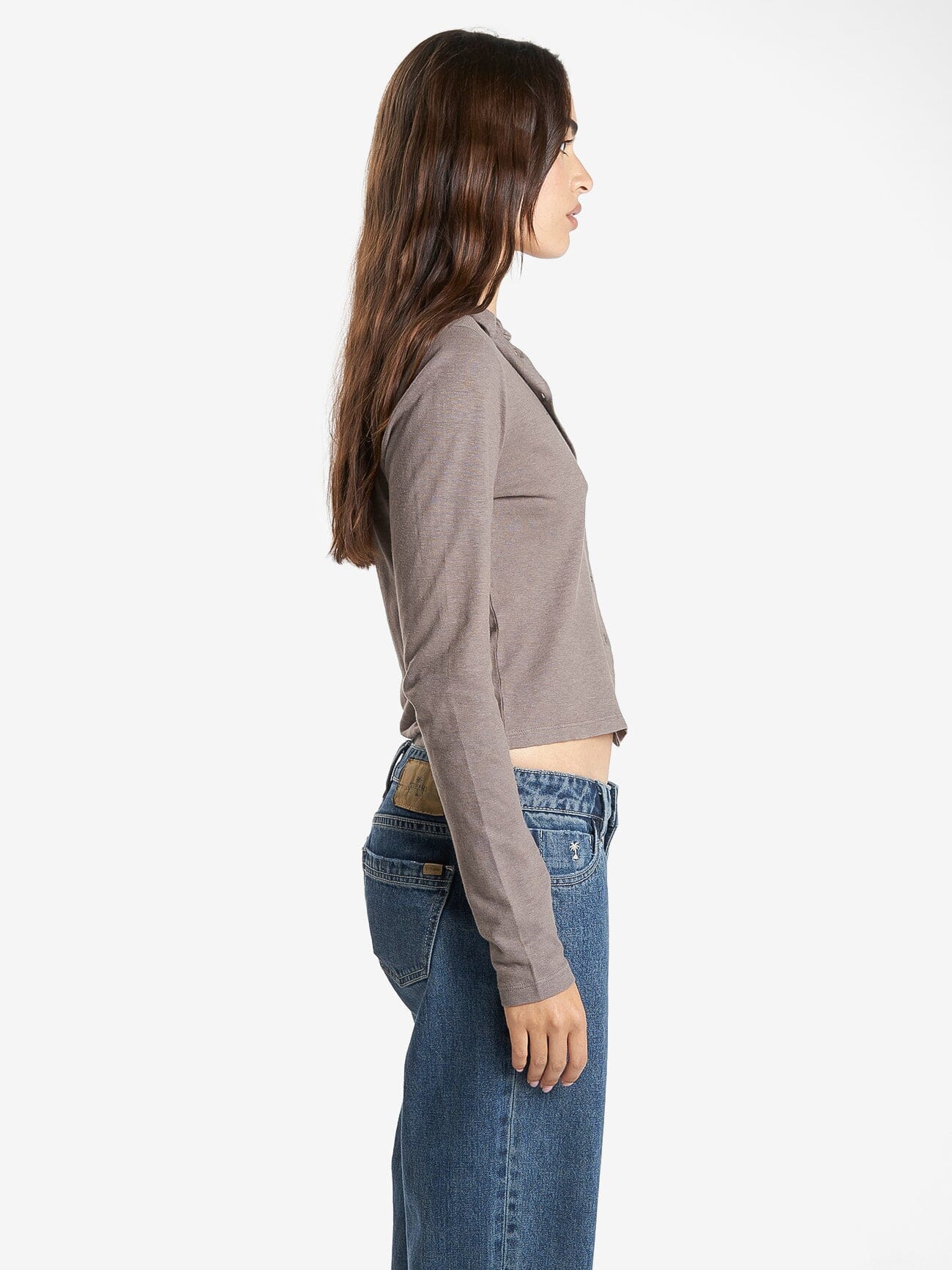 Hemp Collared Long Sleeve - Light Canteen 4