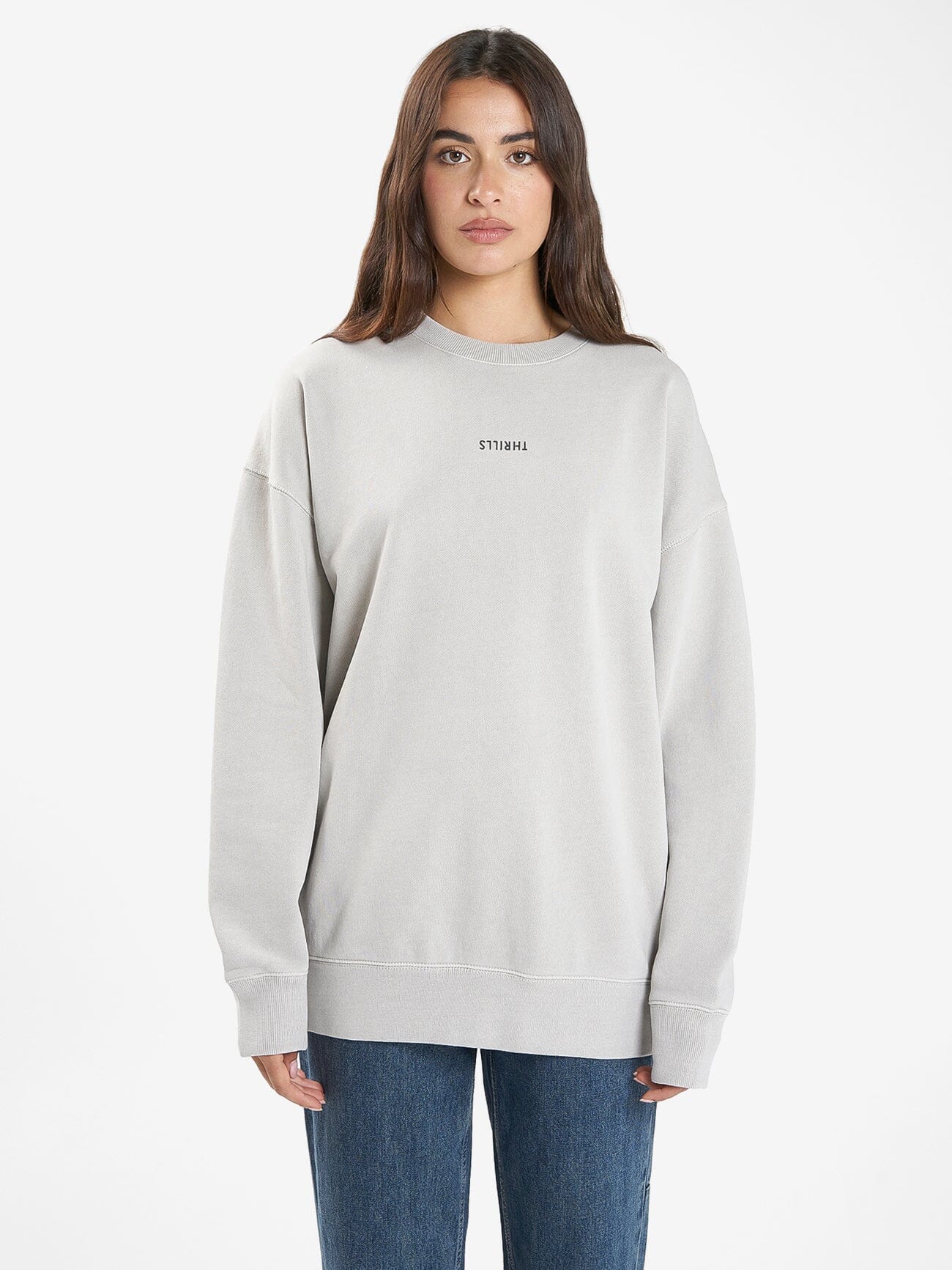 Minimal Thrills Slouch Crew - Oyster Grey 4