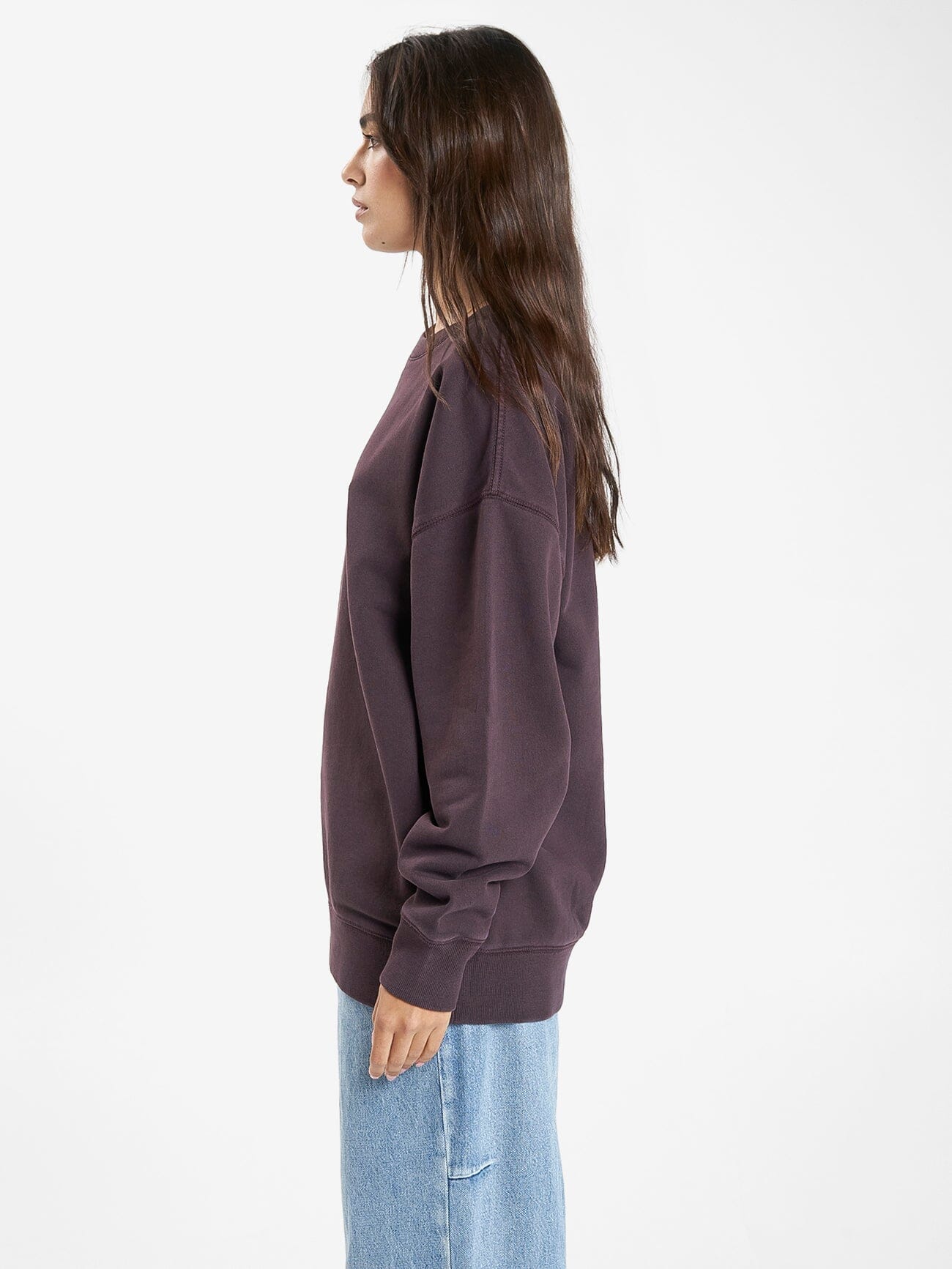 Minimal Thrills Slouch Crew - Deep Plum 4