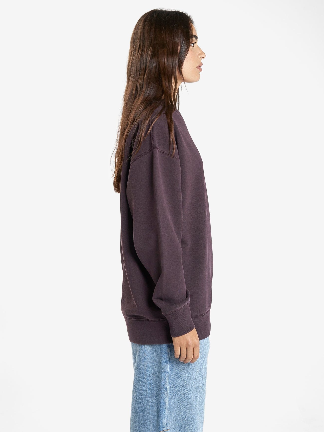 Minimal Thrills Slouch Crew - Deep Plum 4