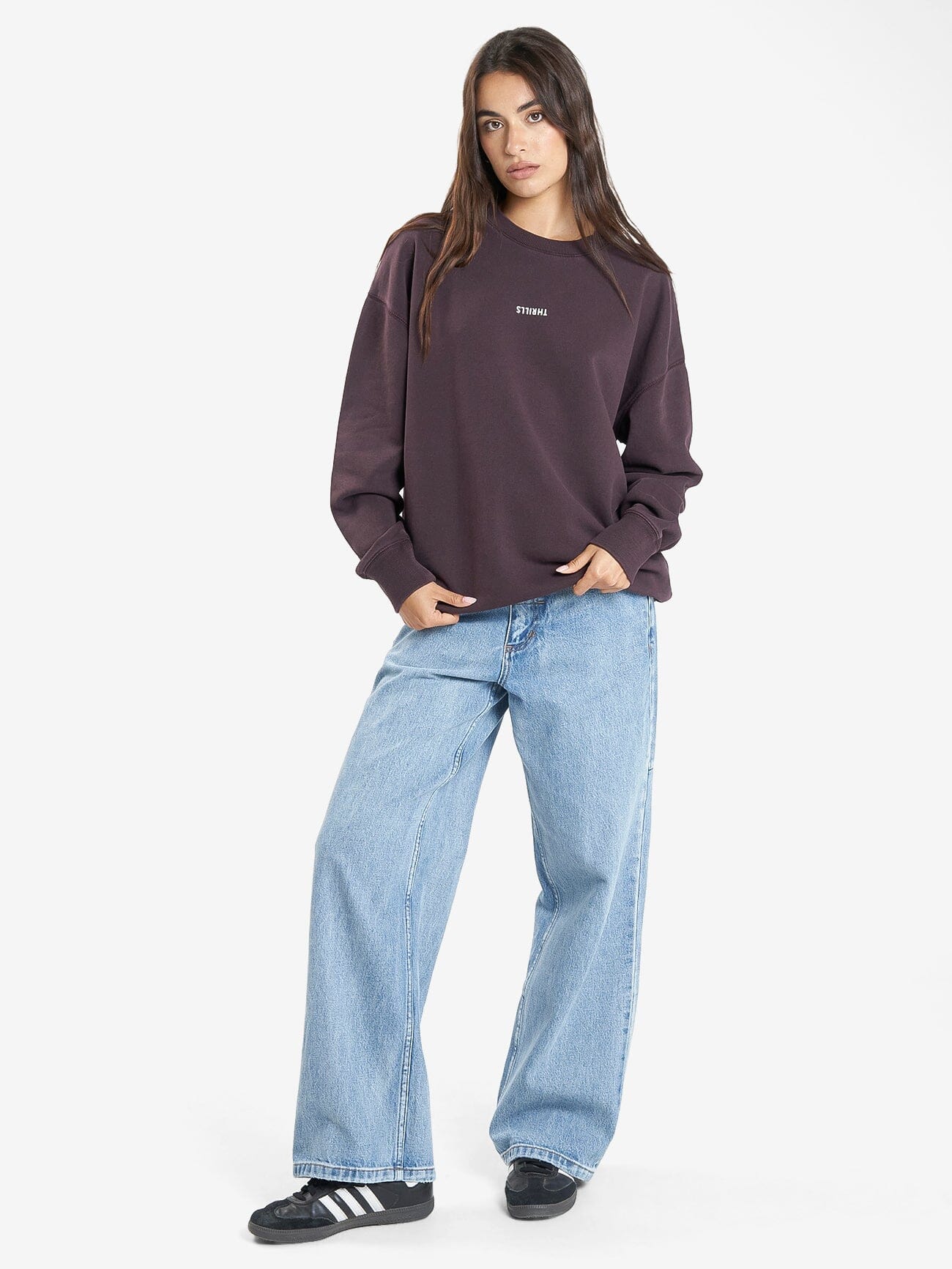 Minimal Thrills Slouch Crew - Deep Plum 4