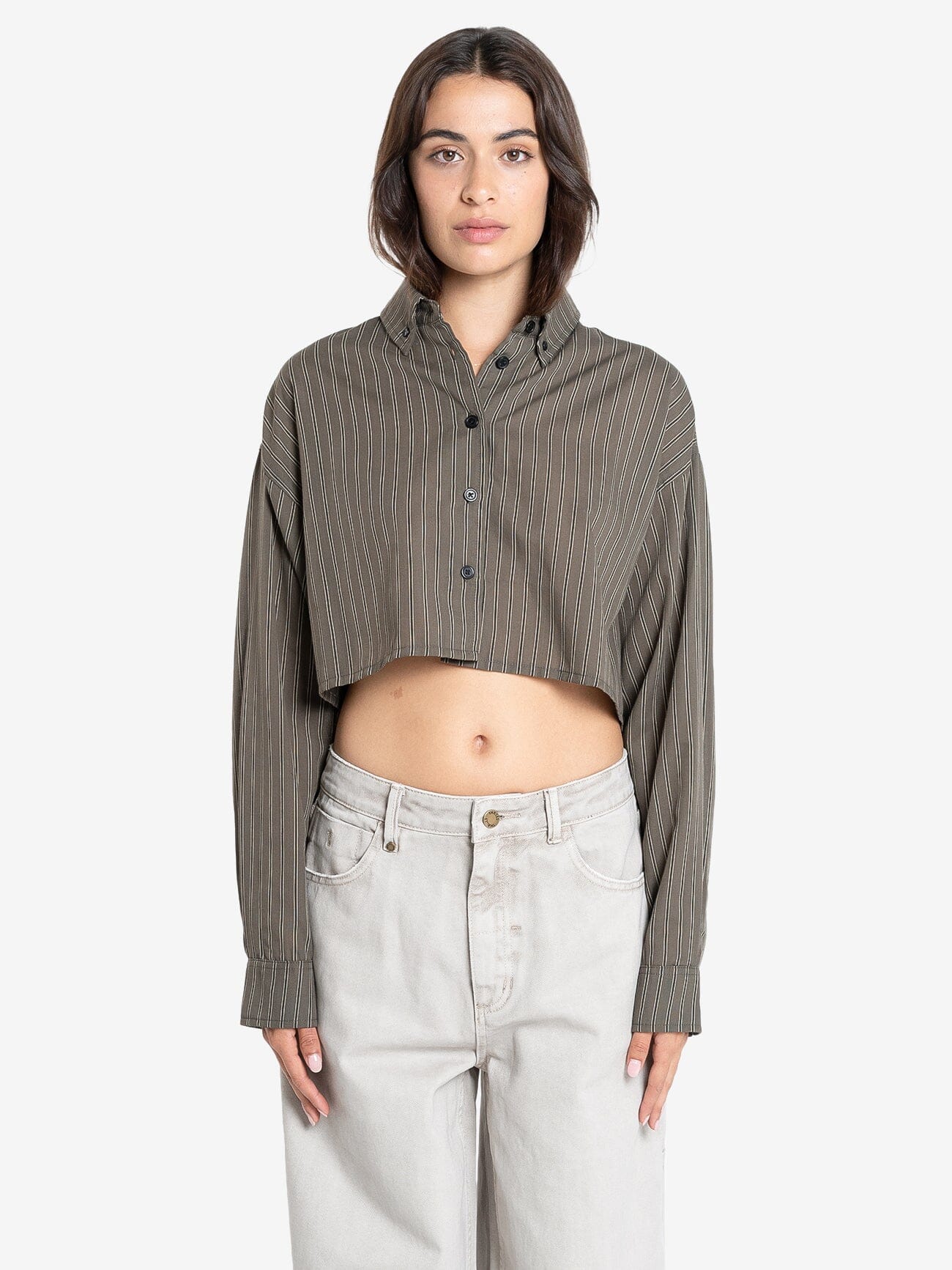 Lena Cropped Shirt - Canteen 4