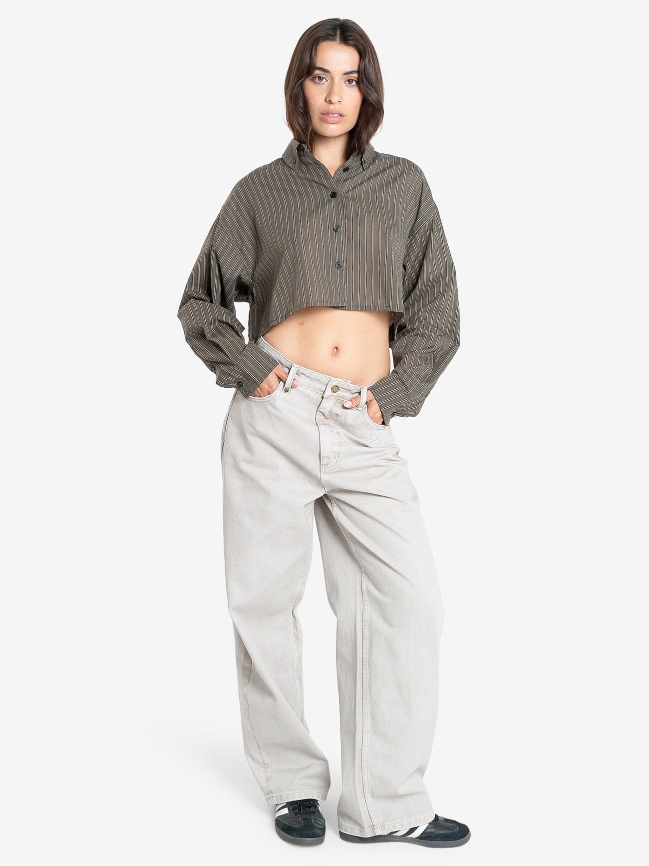 Lena Cropped Shirt - Canteen 4