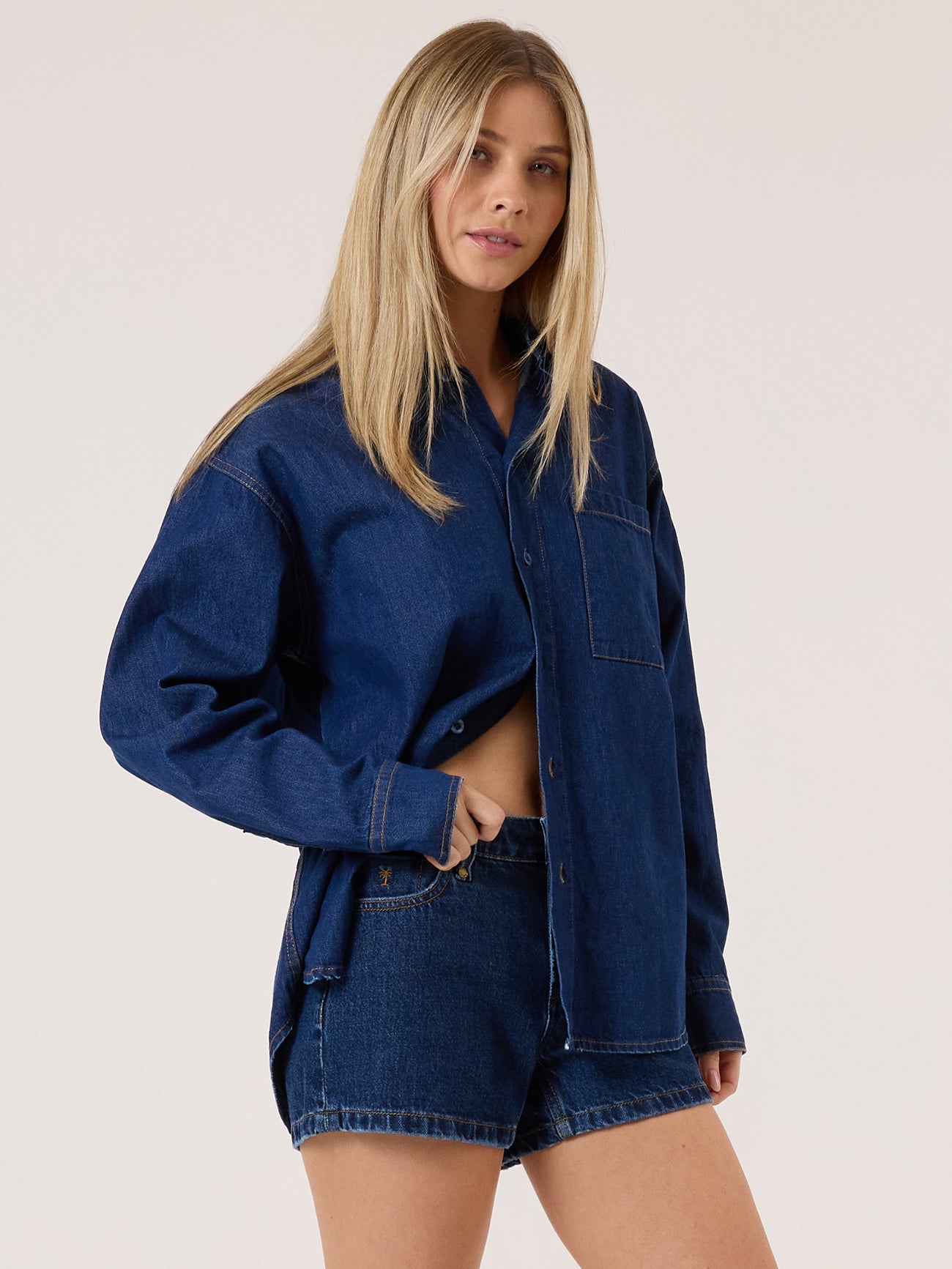 Austin Denim Shirt - Double Indigo Rinse