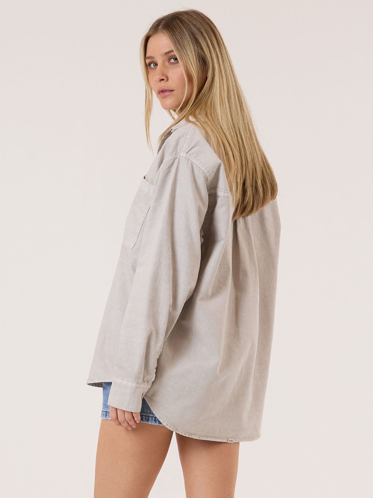 Austin Denim Shirt - Oyster Grey 4