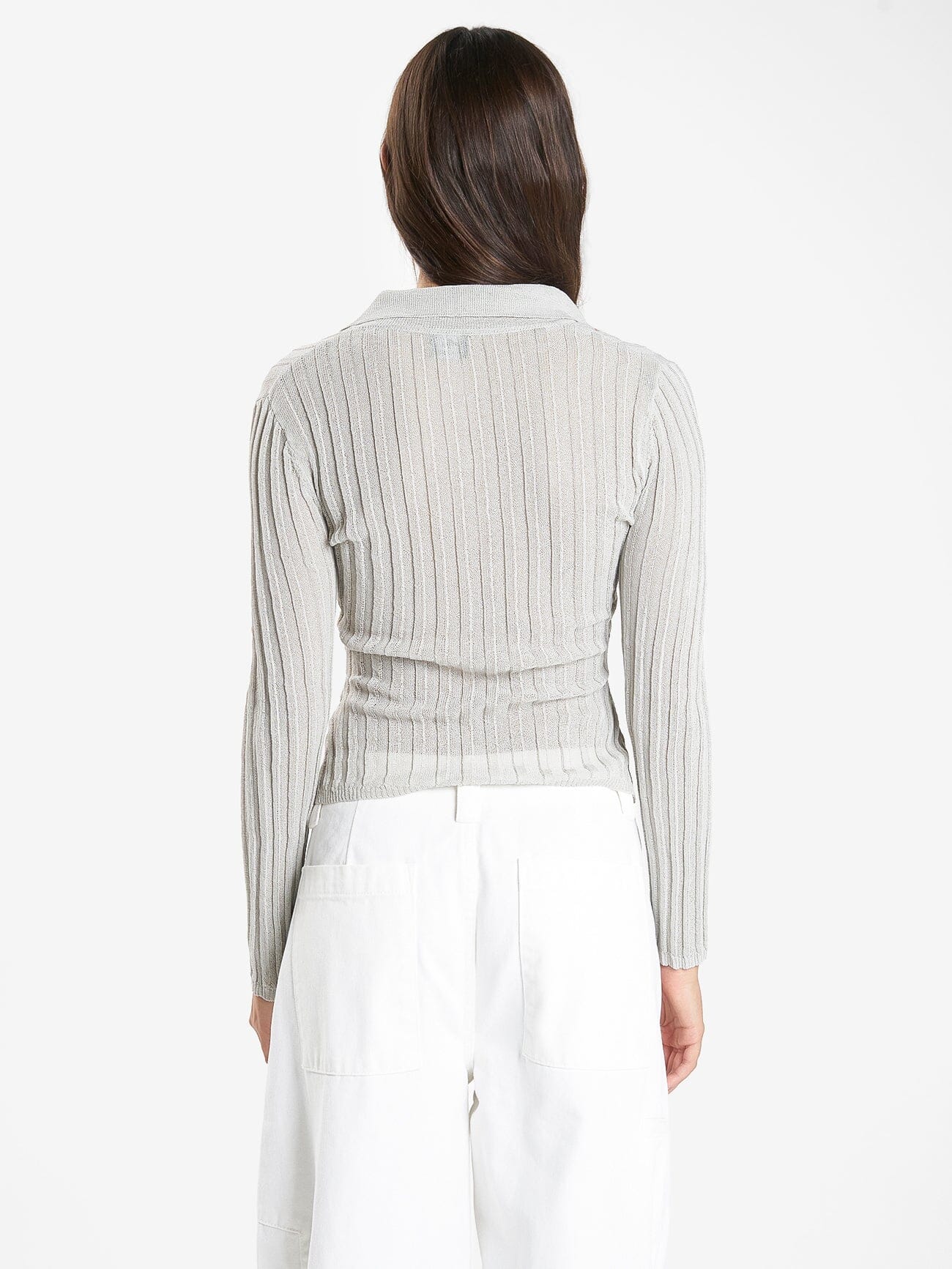 Delphine Knit Cardigan - Oyster Grey 4