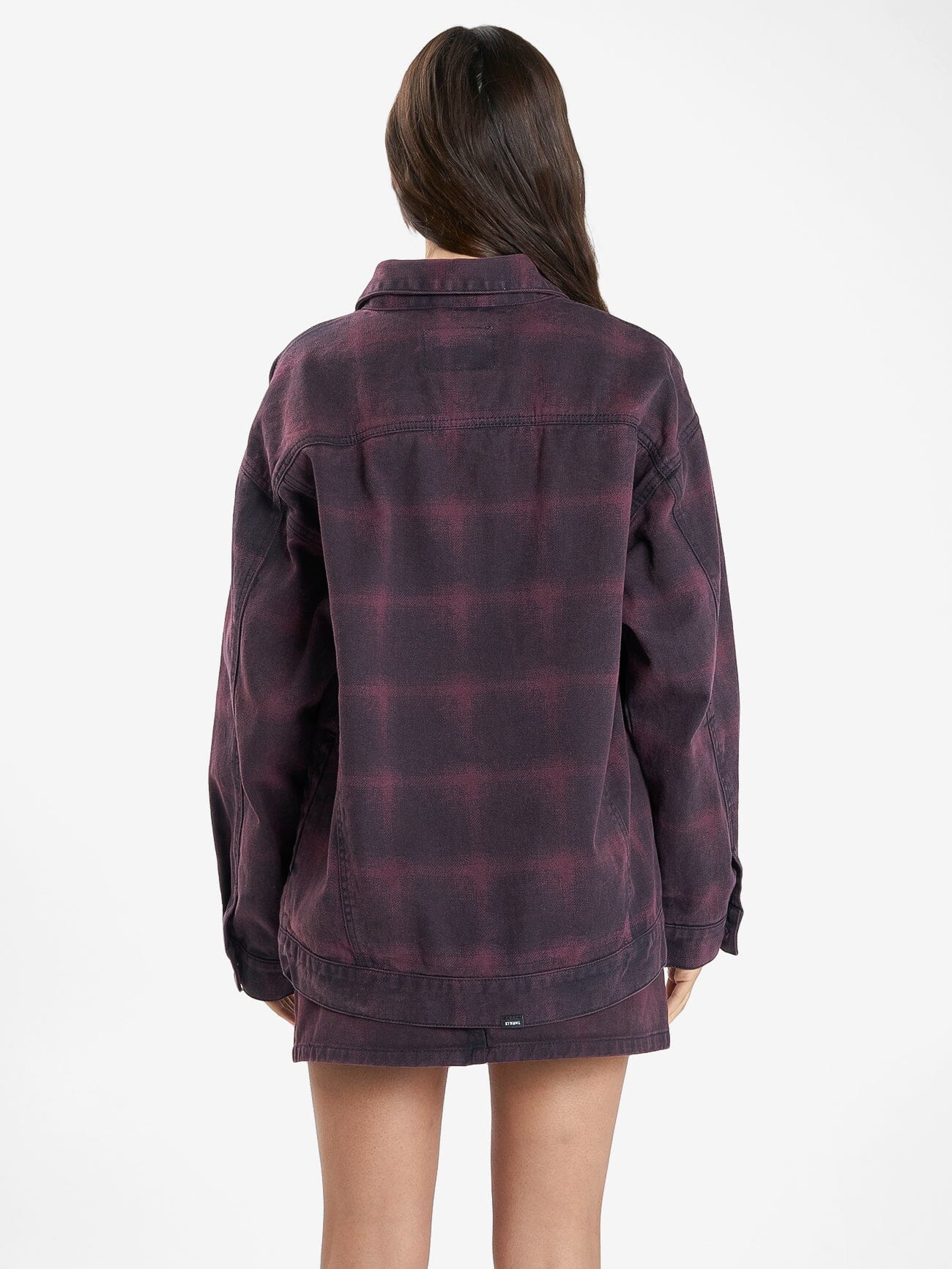 Morgan Barrio Check Jacket - Deep Plum 4