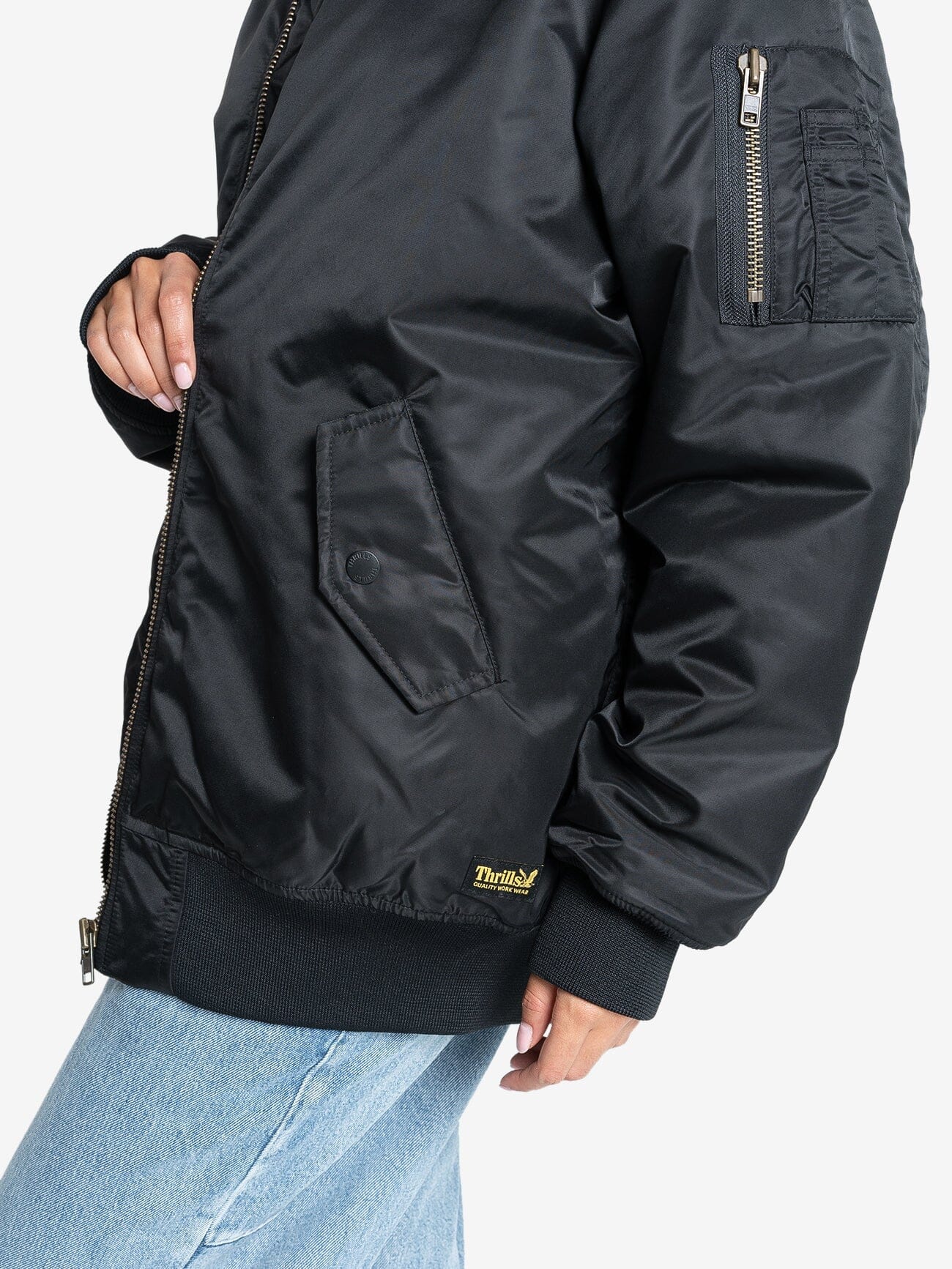 Thrills Union Oversized Bomber - Black 4