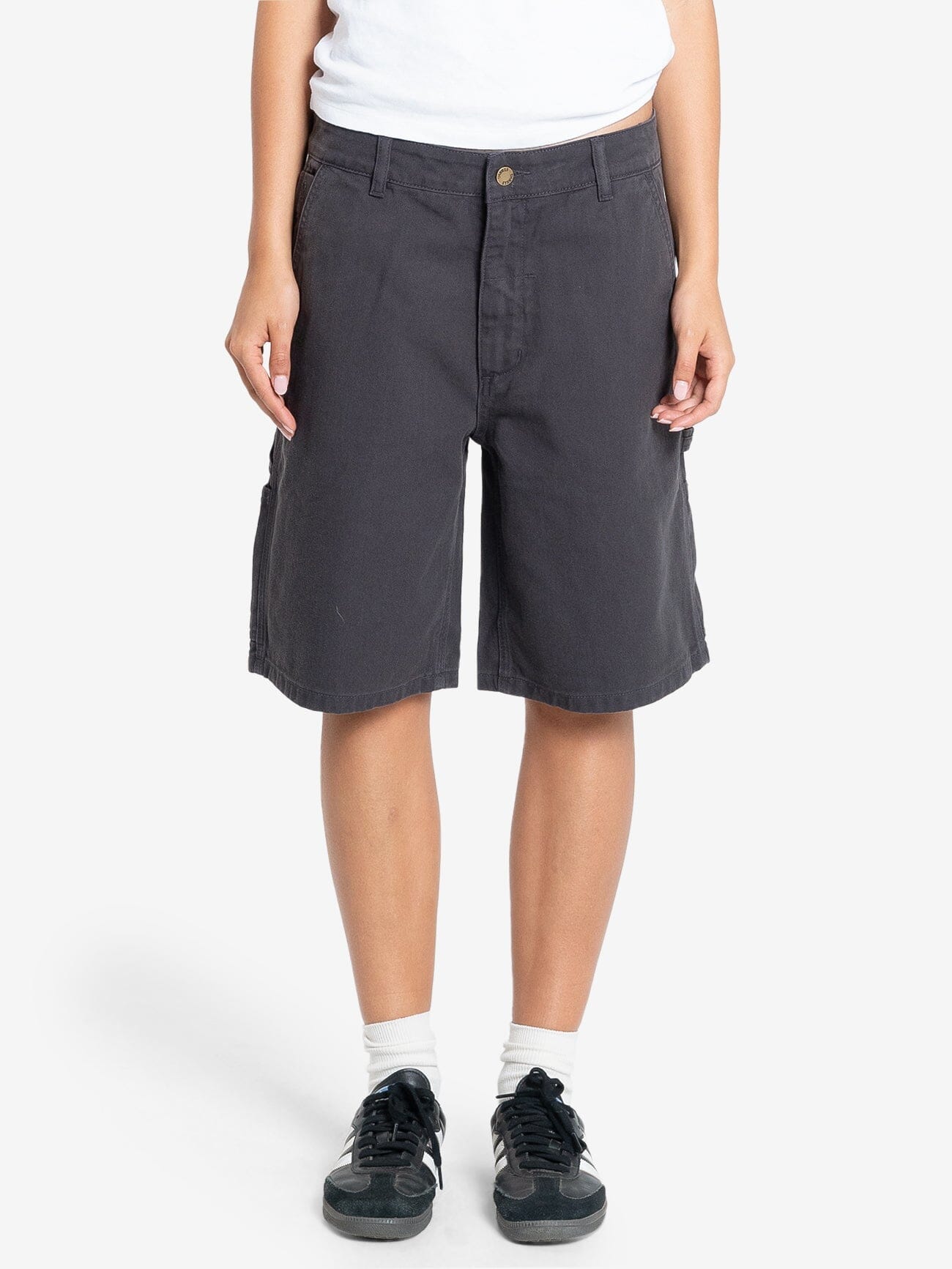 Slouch Carpenter Twill Short - Dark Charcoal 4