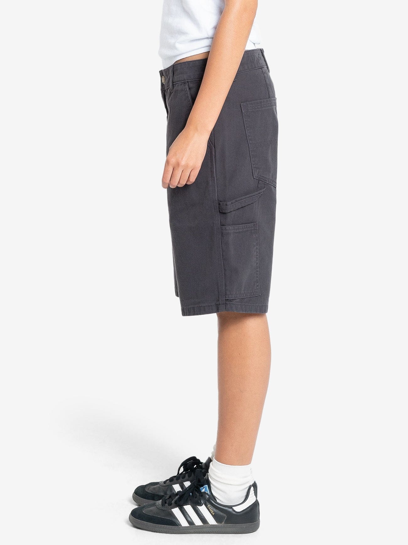 Slouch Carpenter Twill Short - Dark Charcoal 4