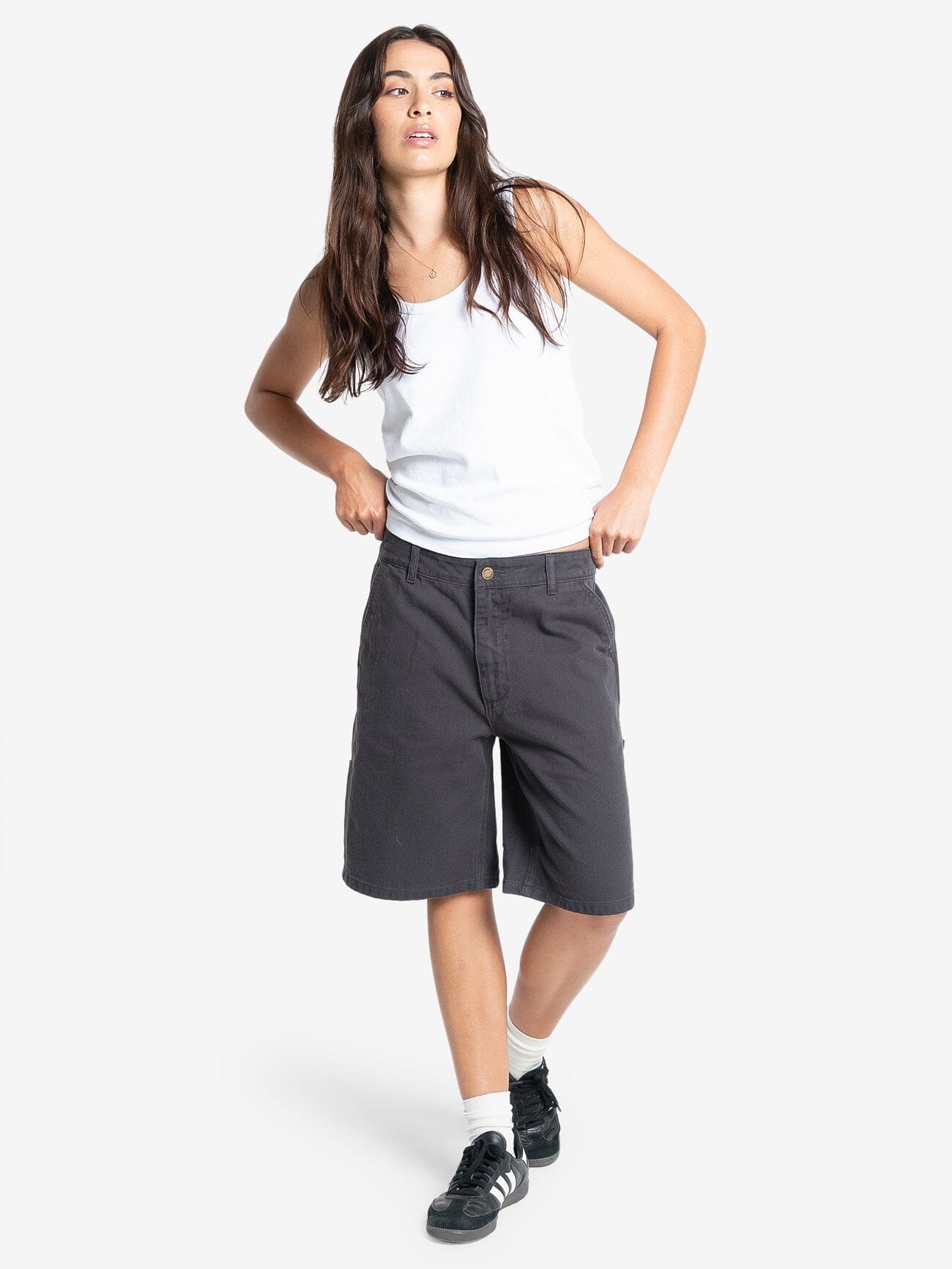 Slouch Carpenter Twill Short - Dark Charcoal 4