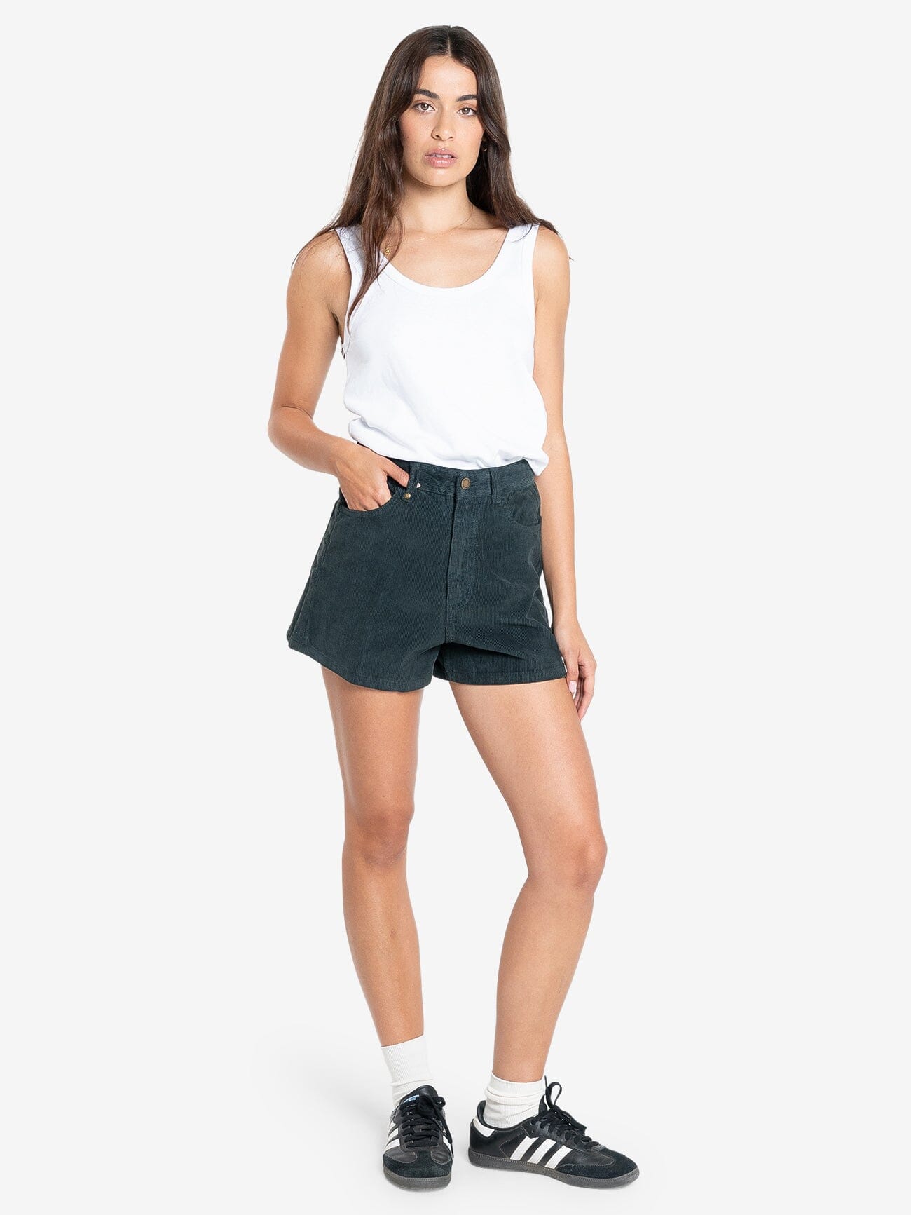 Erica Cord Short - Dark Jade 4