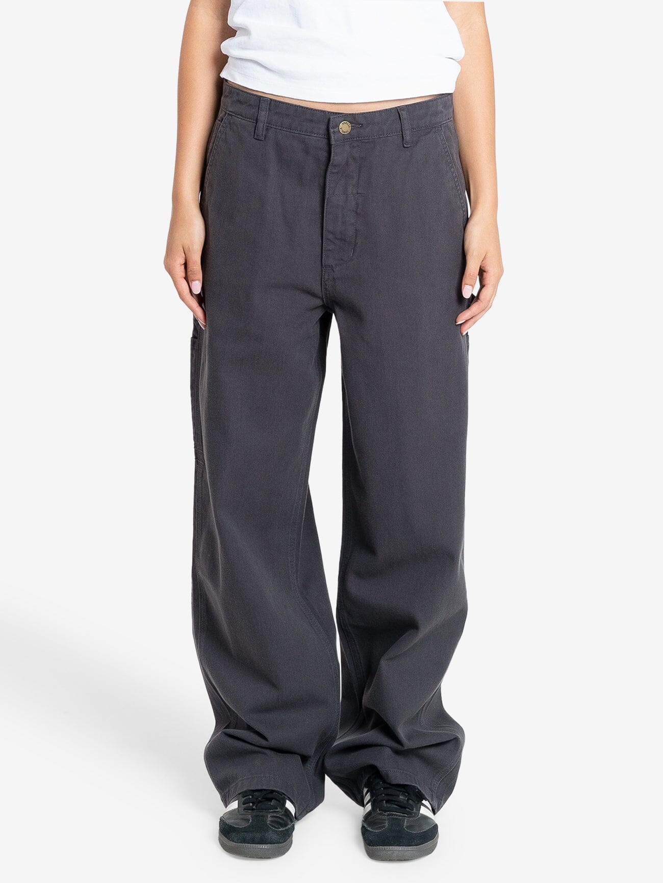 Slouch Carpenter Twill Pant - Dark Charcoal 4