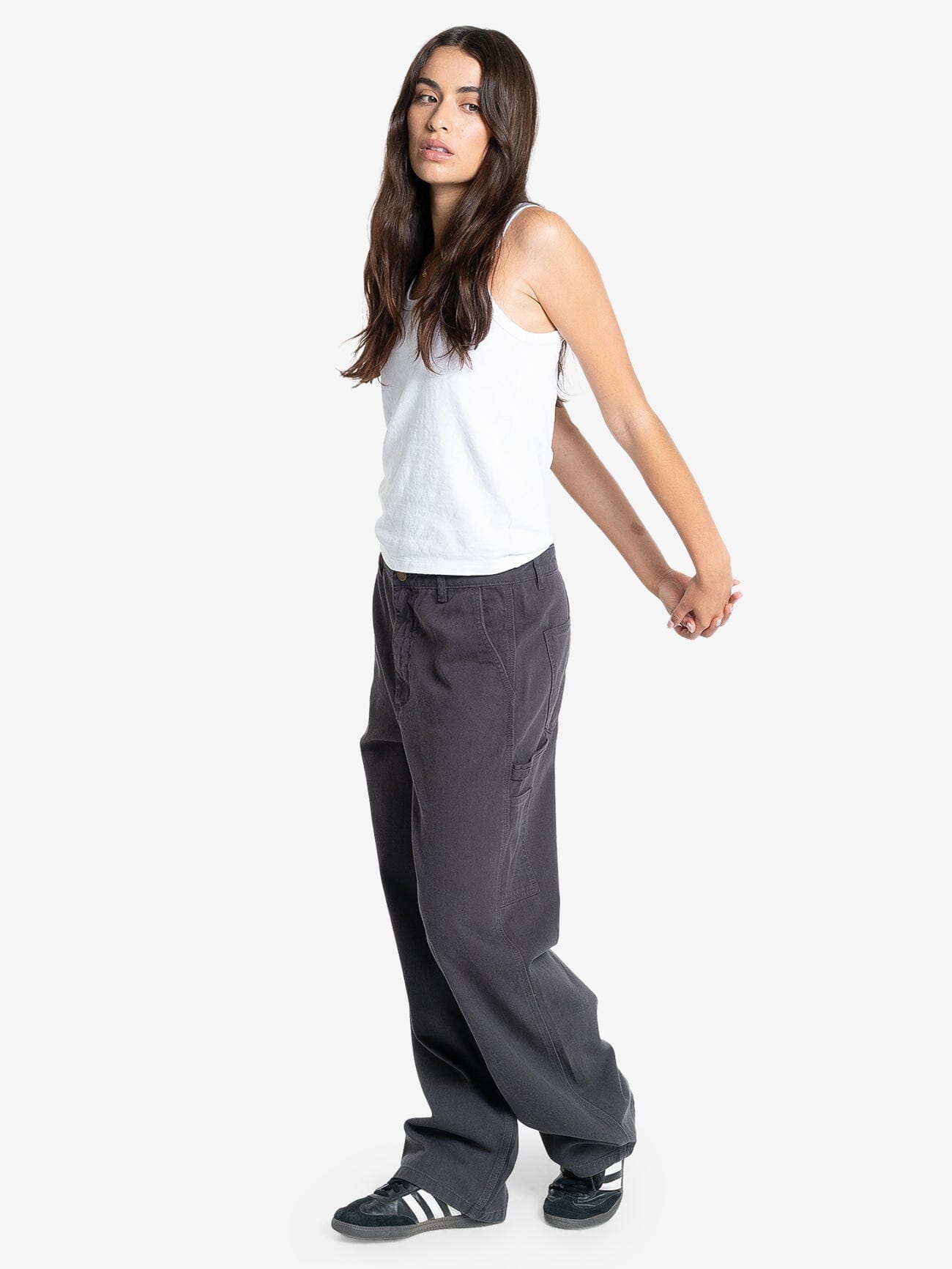 Slouch Carpenter Twill Pant - Dark Charcoal 4