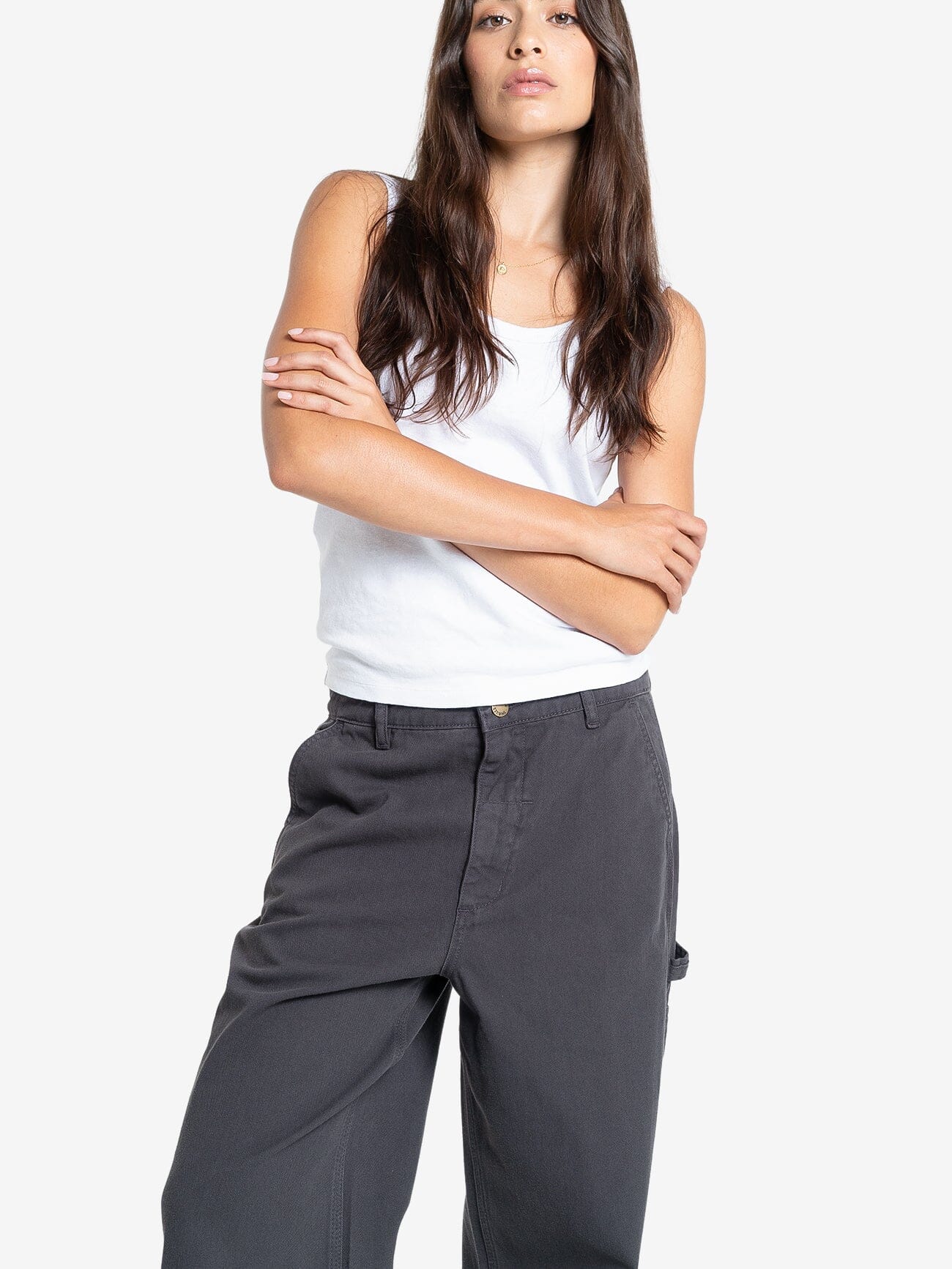 Slouch Carpenter Twill Pant - Dark Charcoal 4